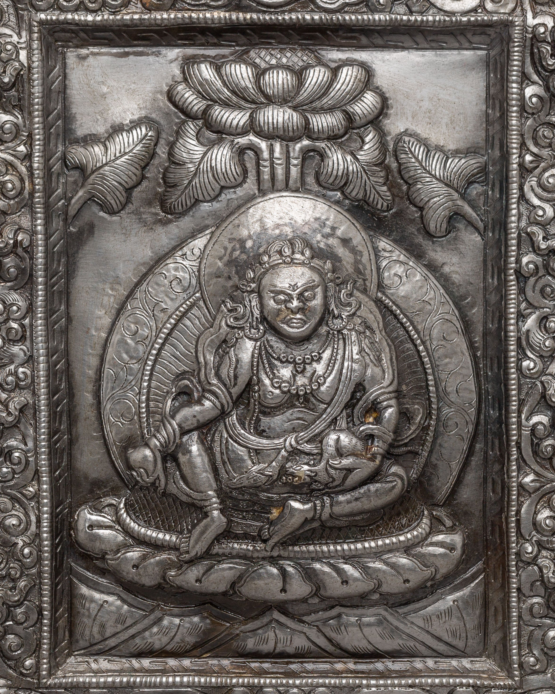 Sacred Dzambhala Wall Hanging | Tibetan Wealth Deity Art