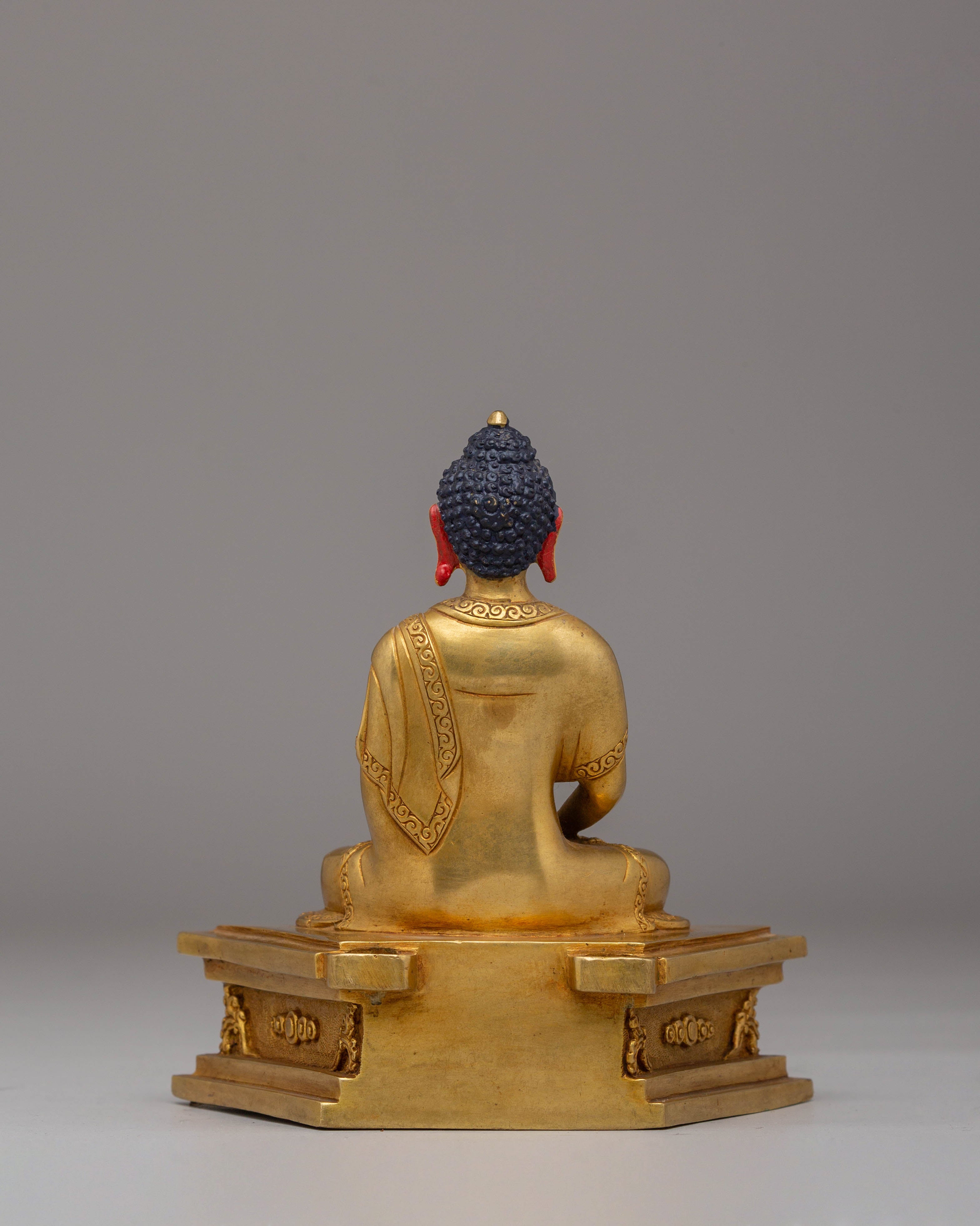 Buddha Amitabha Sacred Statue | Gold Plated Copper for Wisdom and Compassion