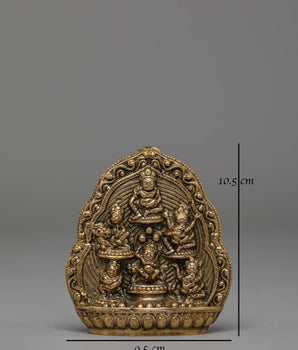 Buddhist Wealth Icon Dzambhala Set Statue | Tibetan Prosperity Symbol