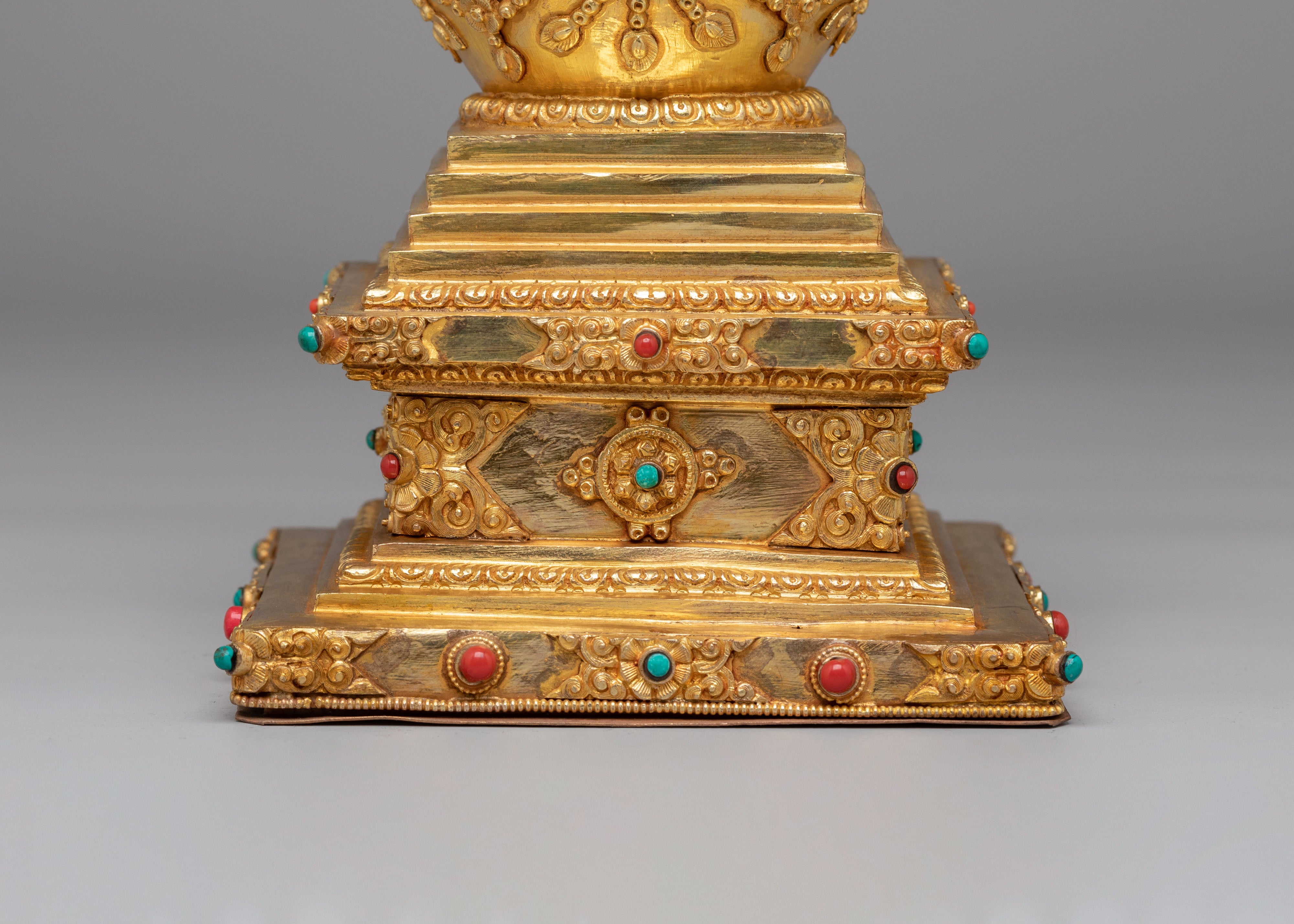 Traditional Altar Enlightenment Stupa | Handmade Tibetan Ritual Stupa