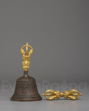 Tibetan Vajra and Bell Set for Ritual