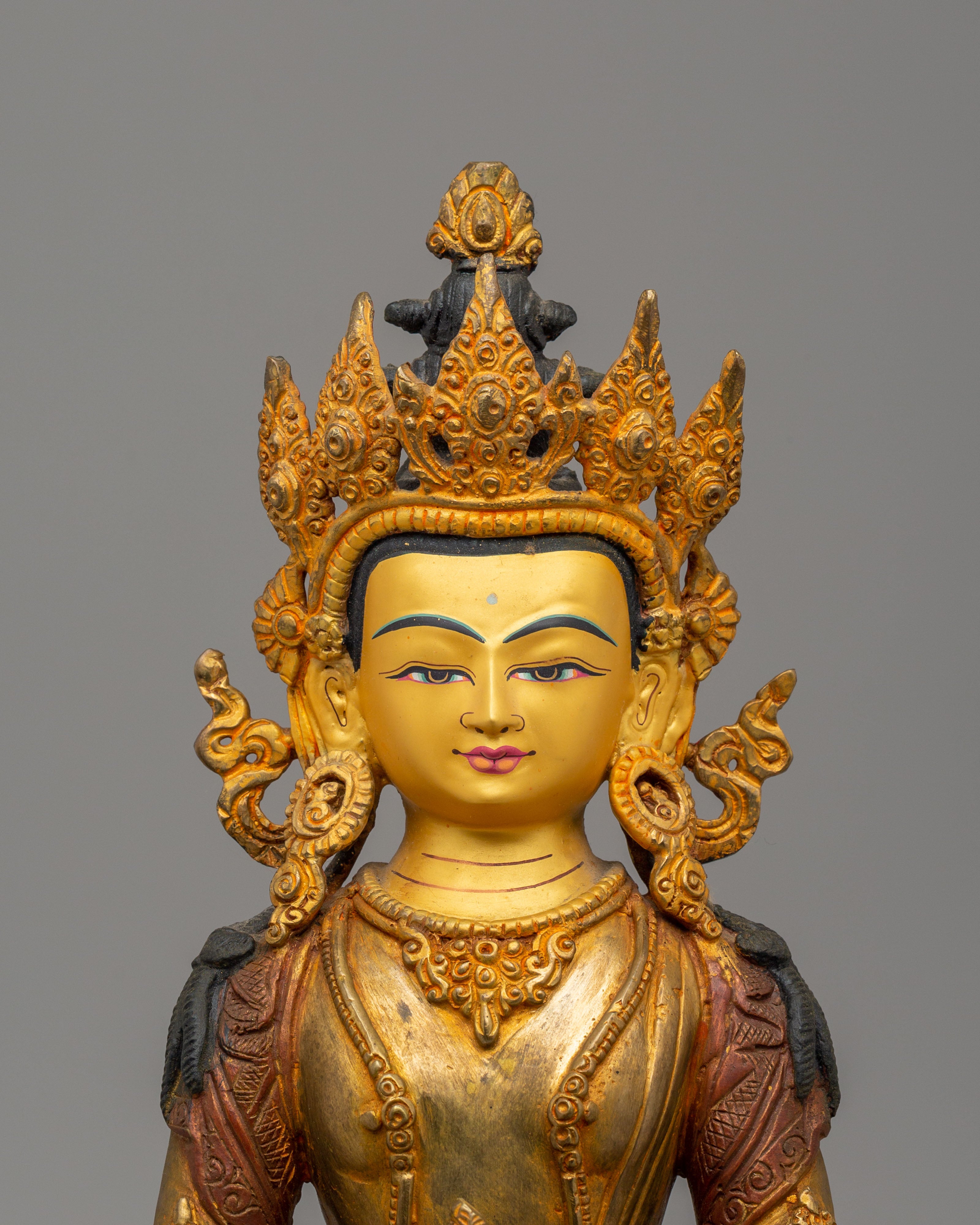 Tibetan Longevity Amitayus Statue | Meditation Altar Decor