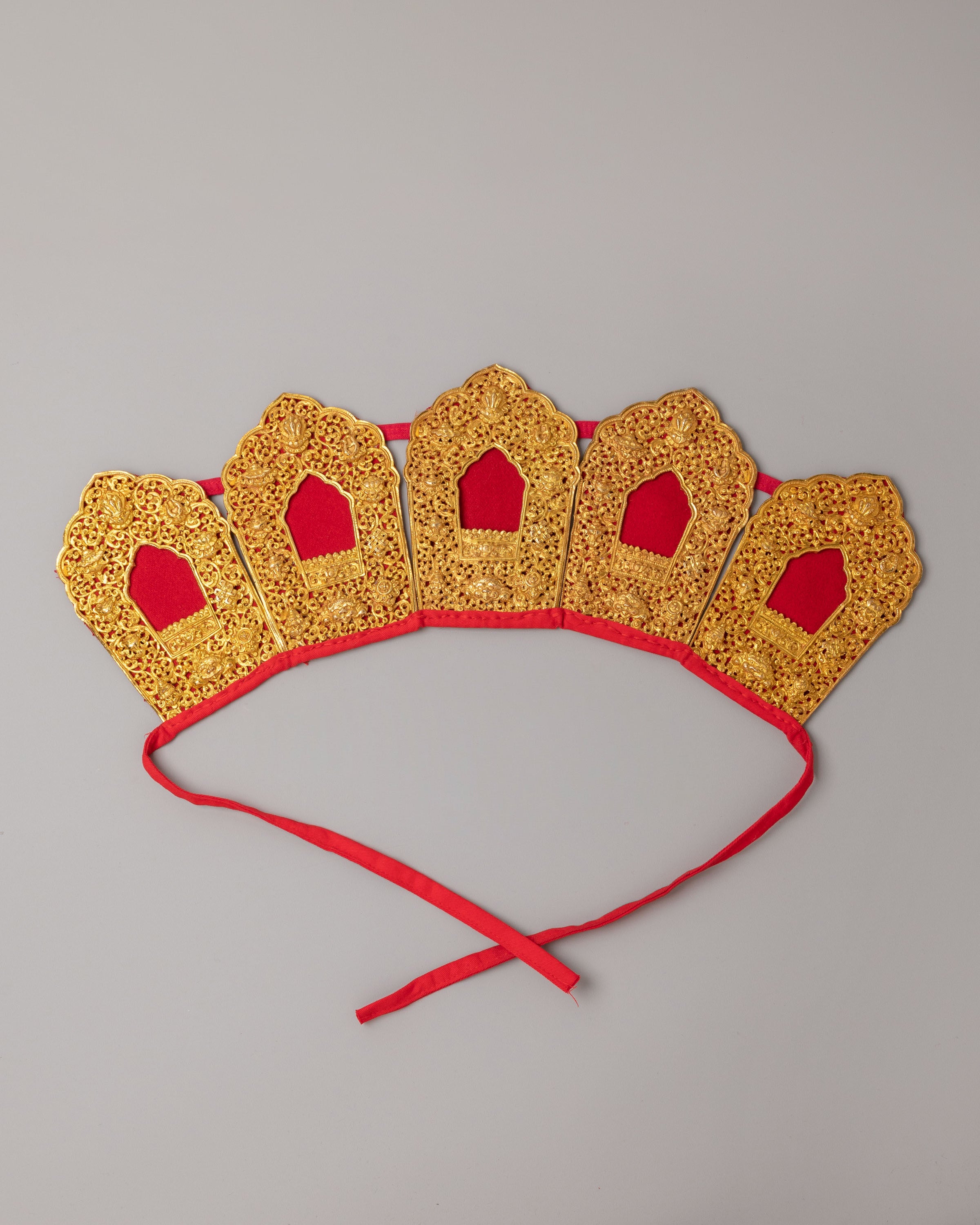 Sacred Buddhist Ceremonial Crown | Ritual Headwear for Meditation Devotion