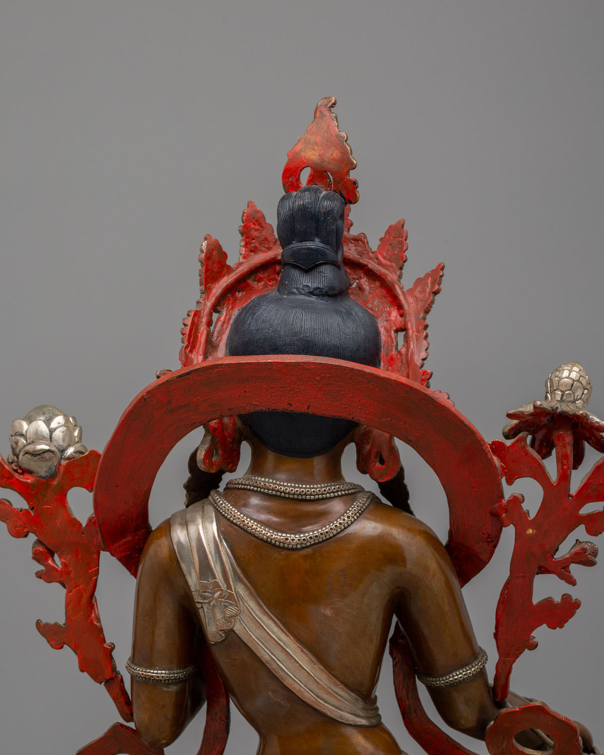 Sacred Compassion Green Tara Statue | Oxidized Copper Body