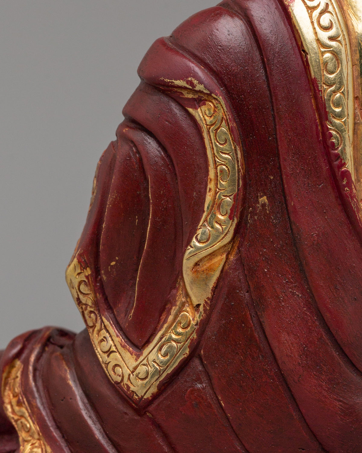 Spiritual Tibetan Milarepa Figurine | 24K Mercury Gold Plated Copper Sculpture