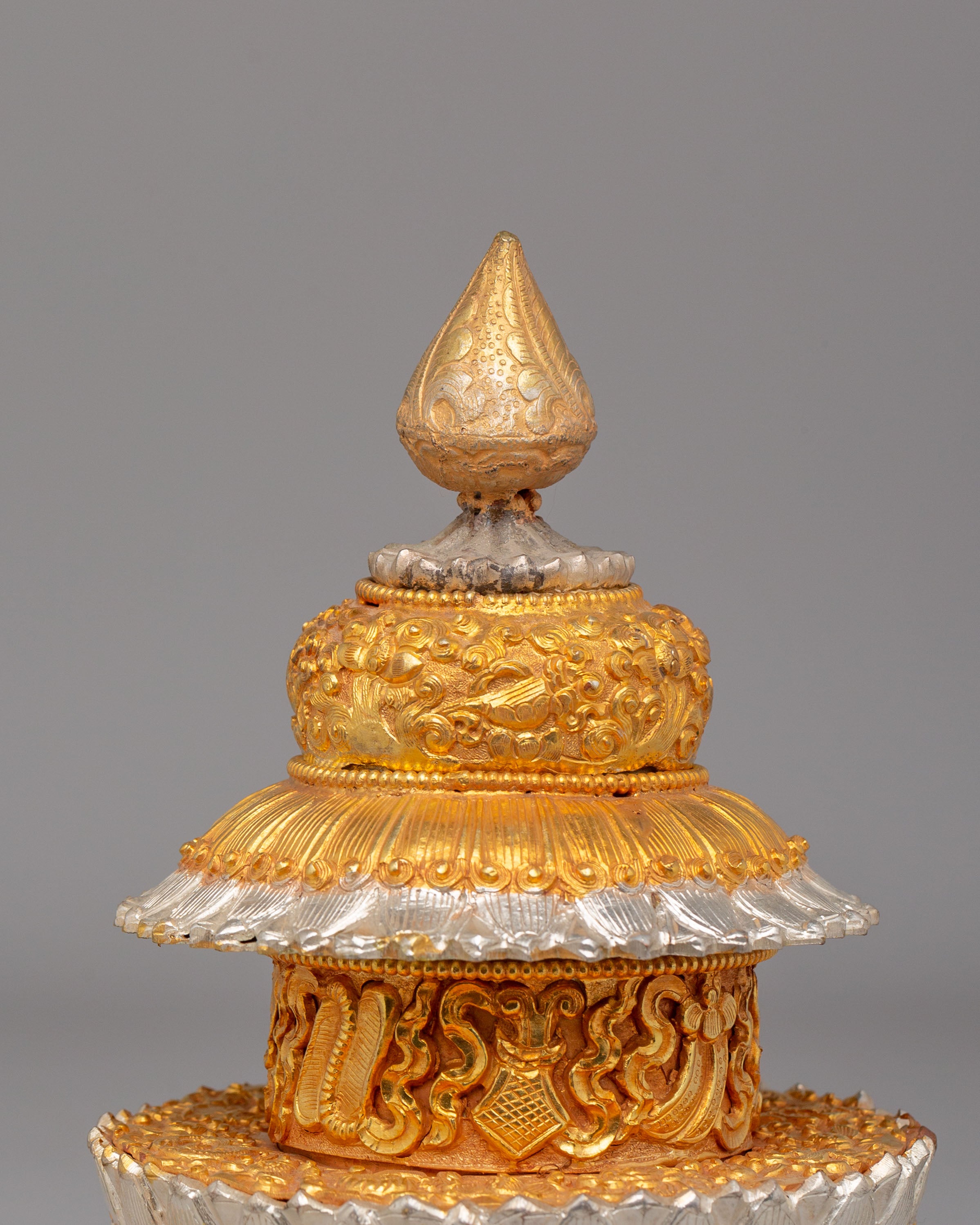 Gold-Plated Dhupur Rice Pot | Symbolic Offering Vessel