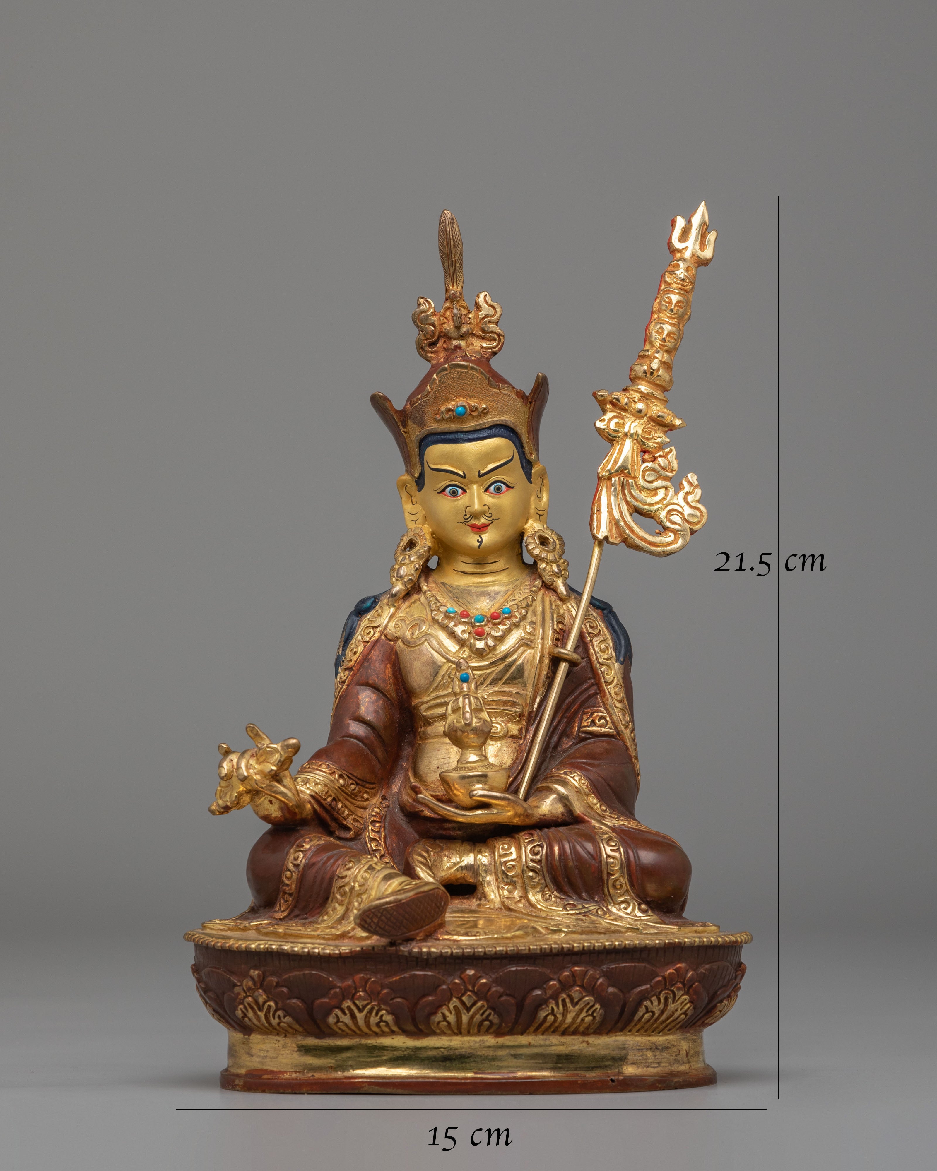 Buddhist Guru Rinpoche Statue | Spiritual Decor for Meditation & Rituals