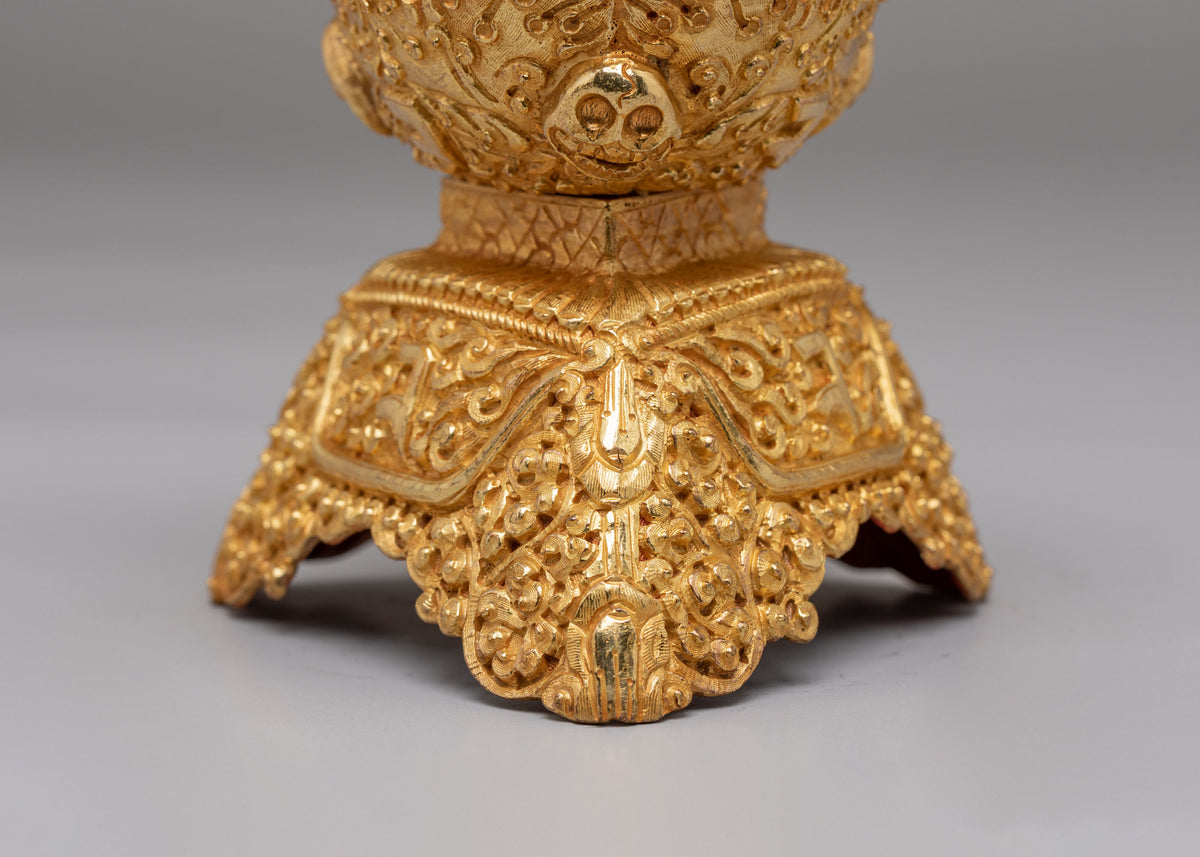 Himalayan Buddhist Kapala Set | Skull Cups for Ritual Use