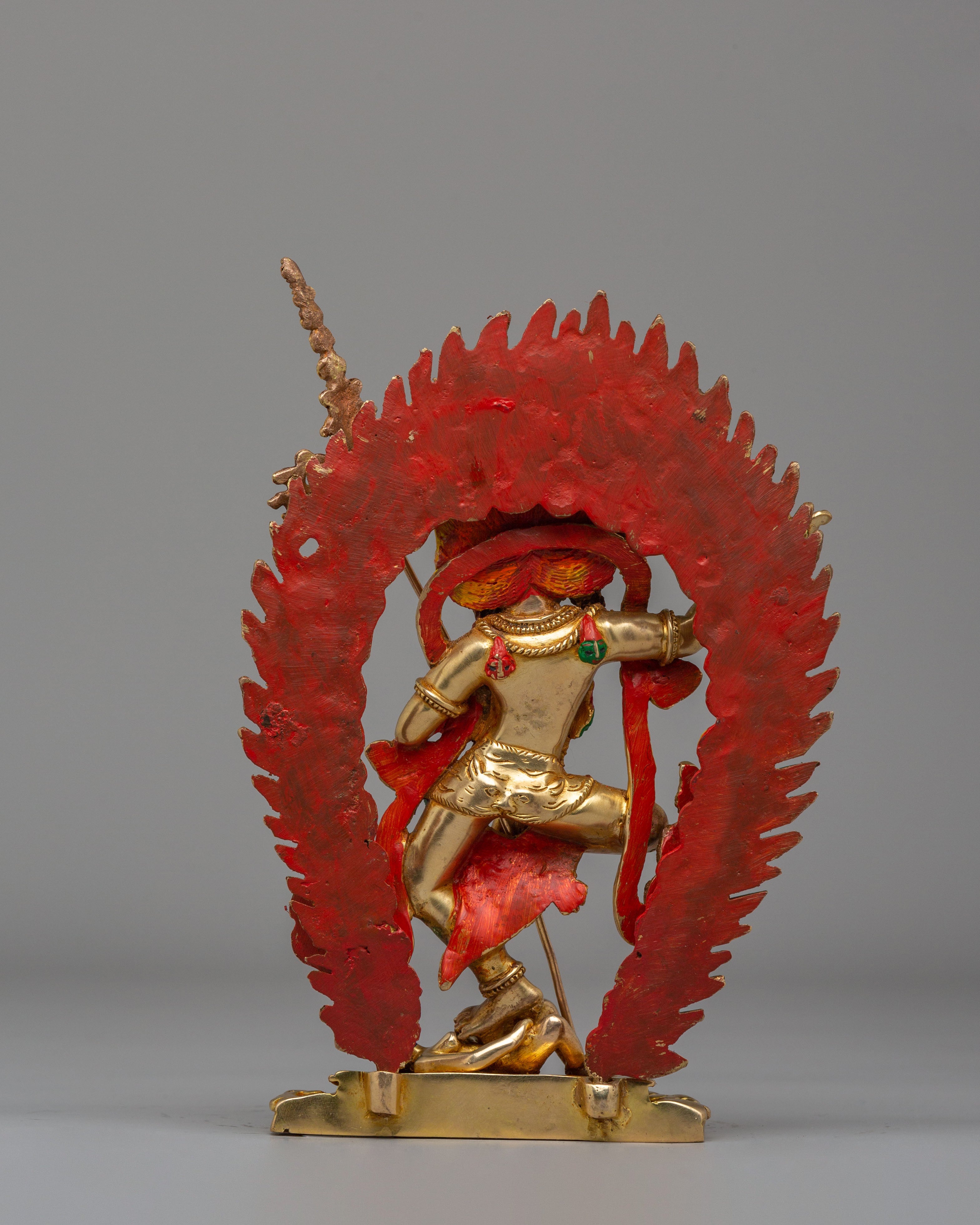 Protector Deity Dorje Phagmo Statue | Handcrafted Copper Body with Gold Plating