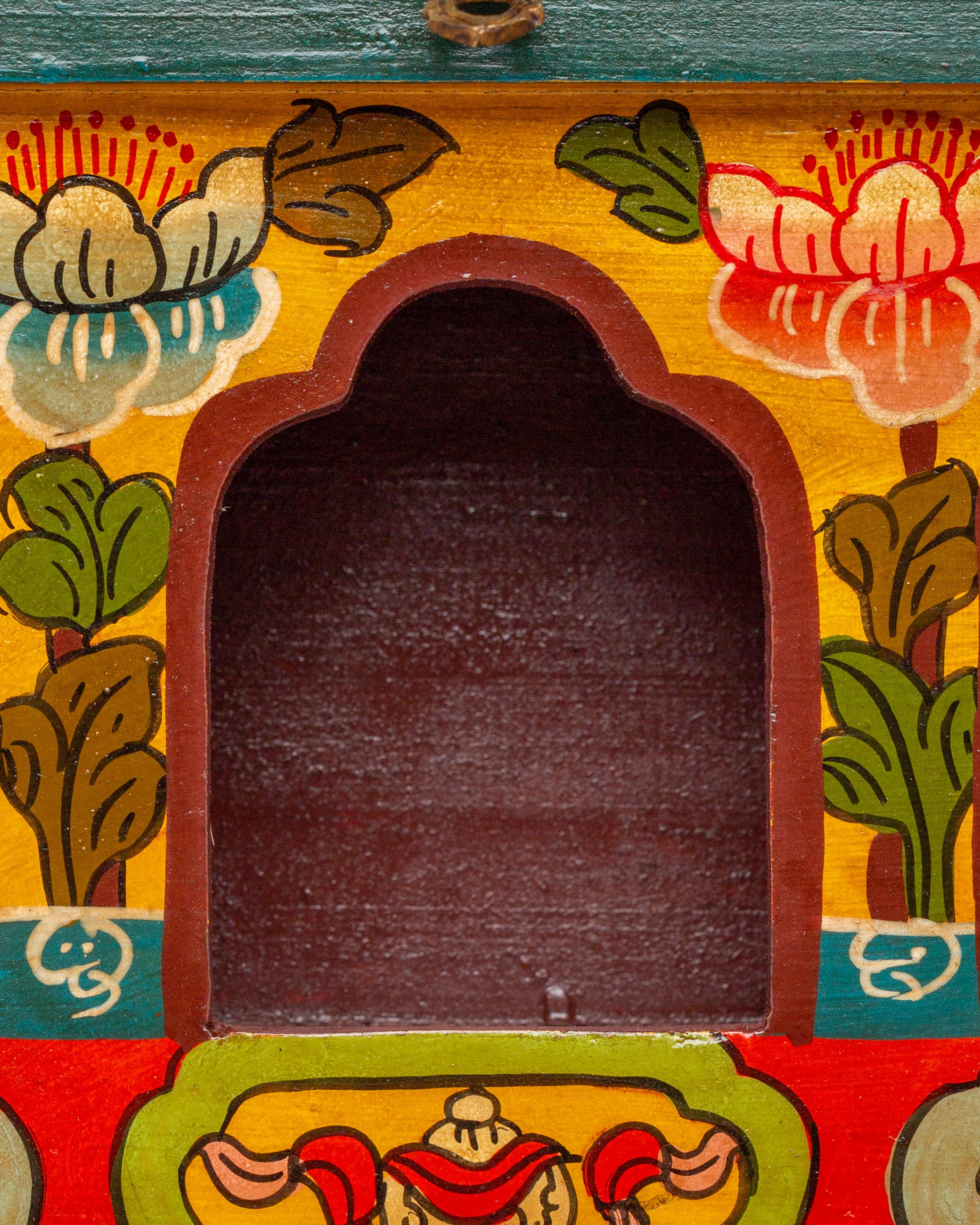 Tibetan Wooden Altar Box | Spiritual Storage Altar Box