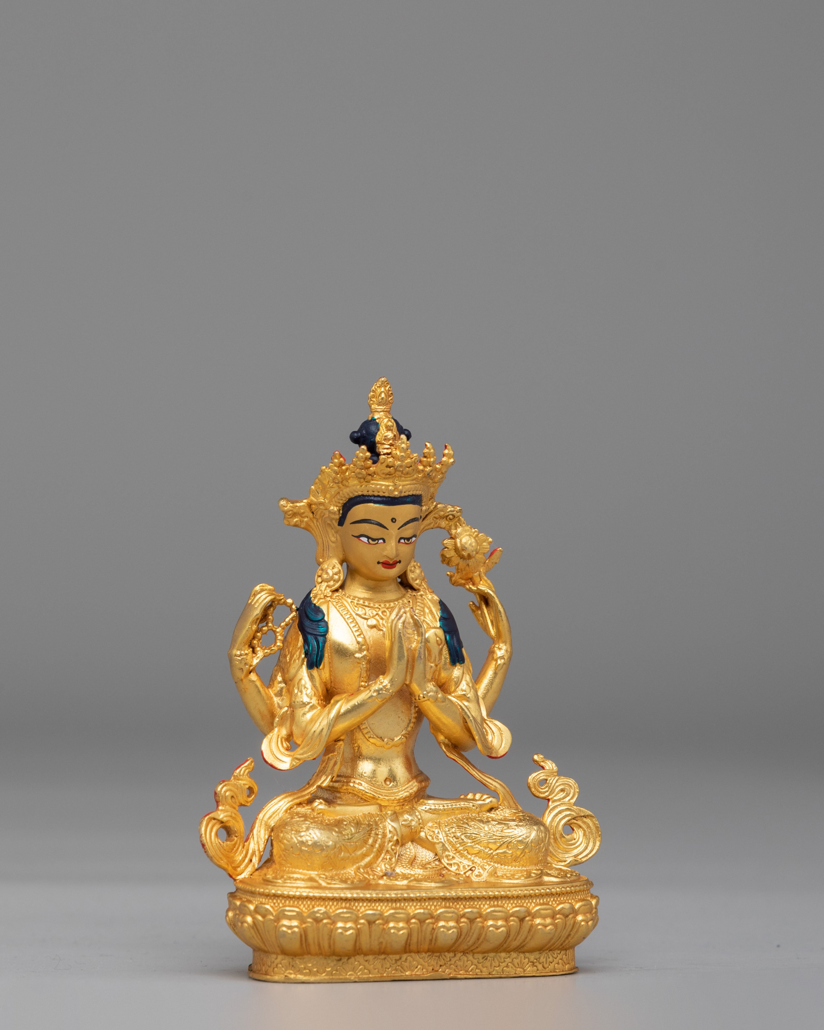 Traditional Chenrezig Compassion Deity Statue | Symbol of Wisdom and Kindness