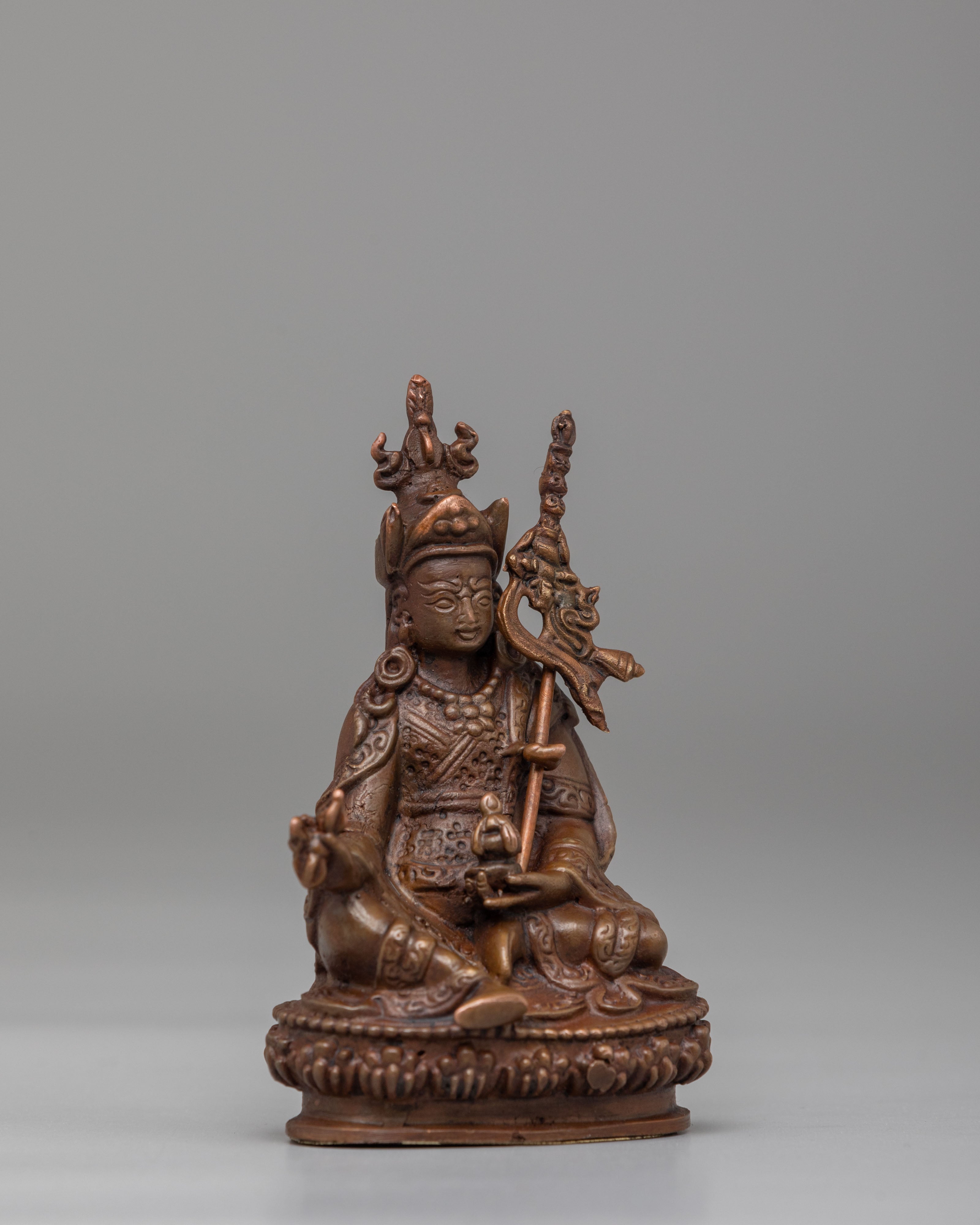 Ritual Guru Rinpoche Statue | Oxidized Copper Spiritual Decor