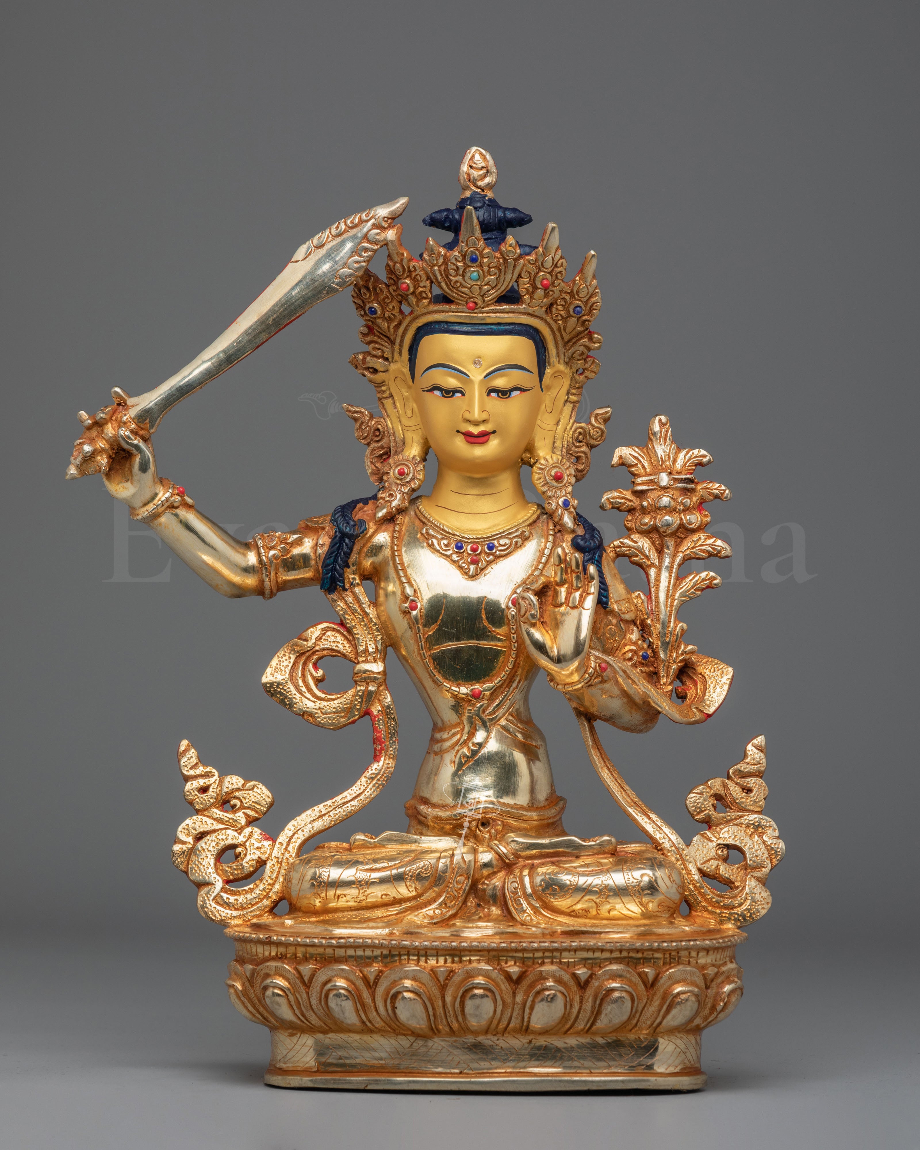 Handmade Manjushri Bodhisattva Sculpture