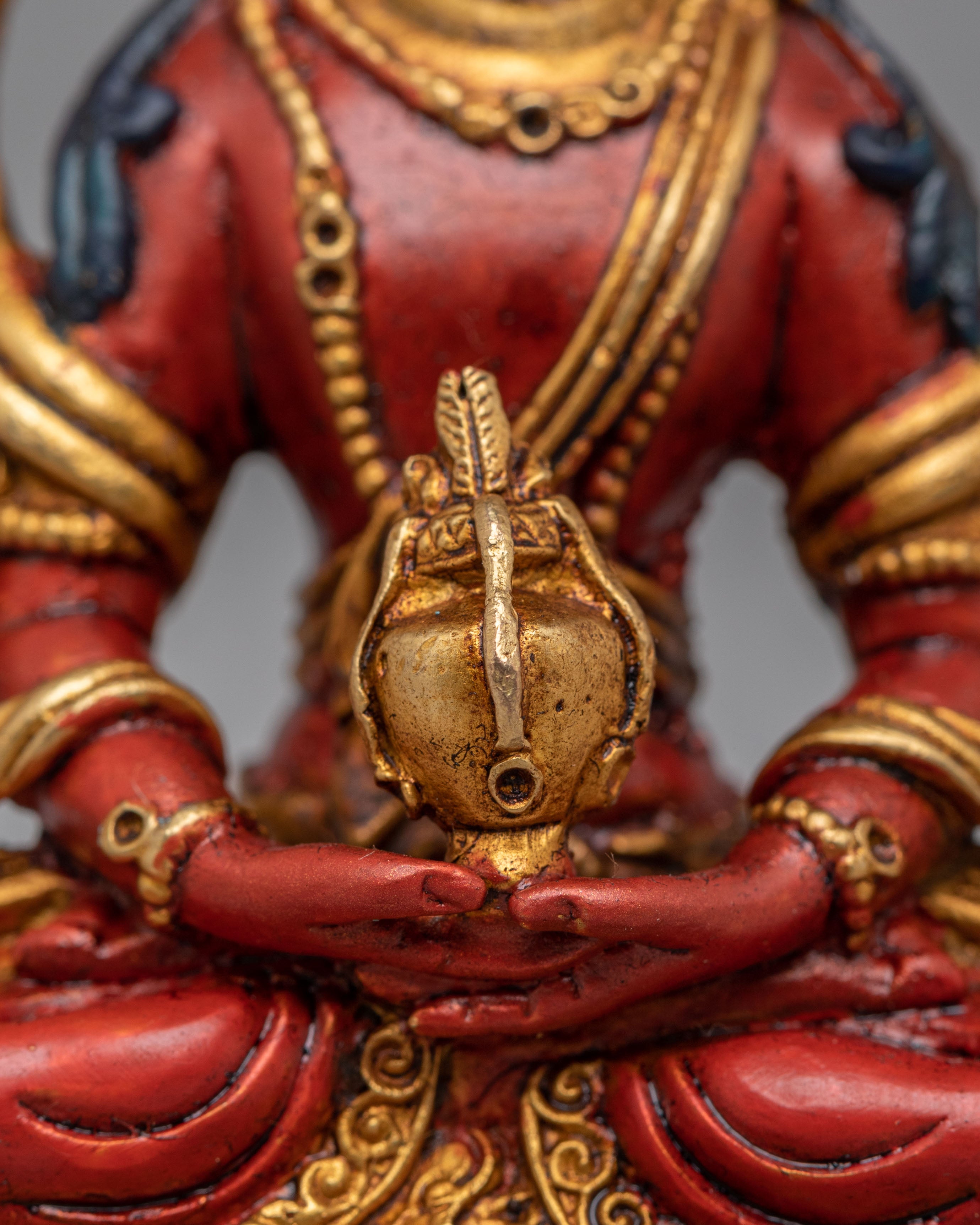 Amitayus Longevity Buddha Statue | 24K Gold Plated Buddhist Decor