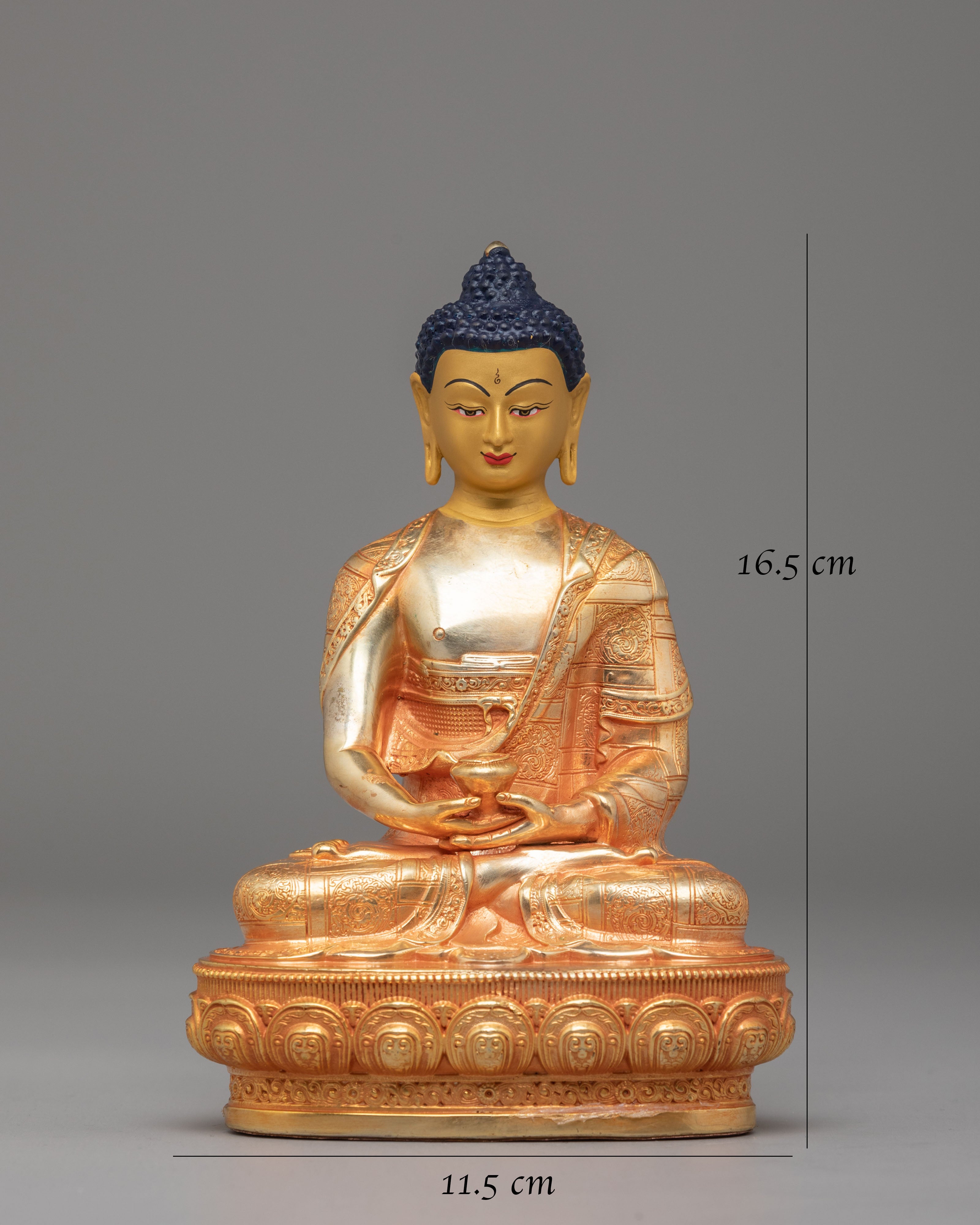 Amitabha Buddha Machine-Made Statue | 24K Gold Plated Buddhist Statue