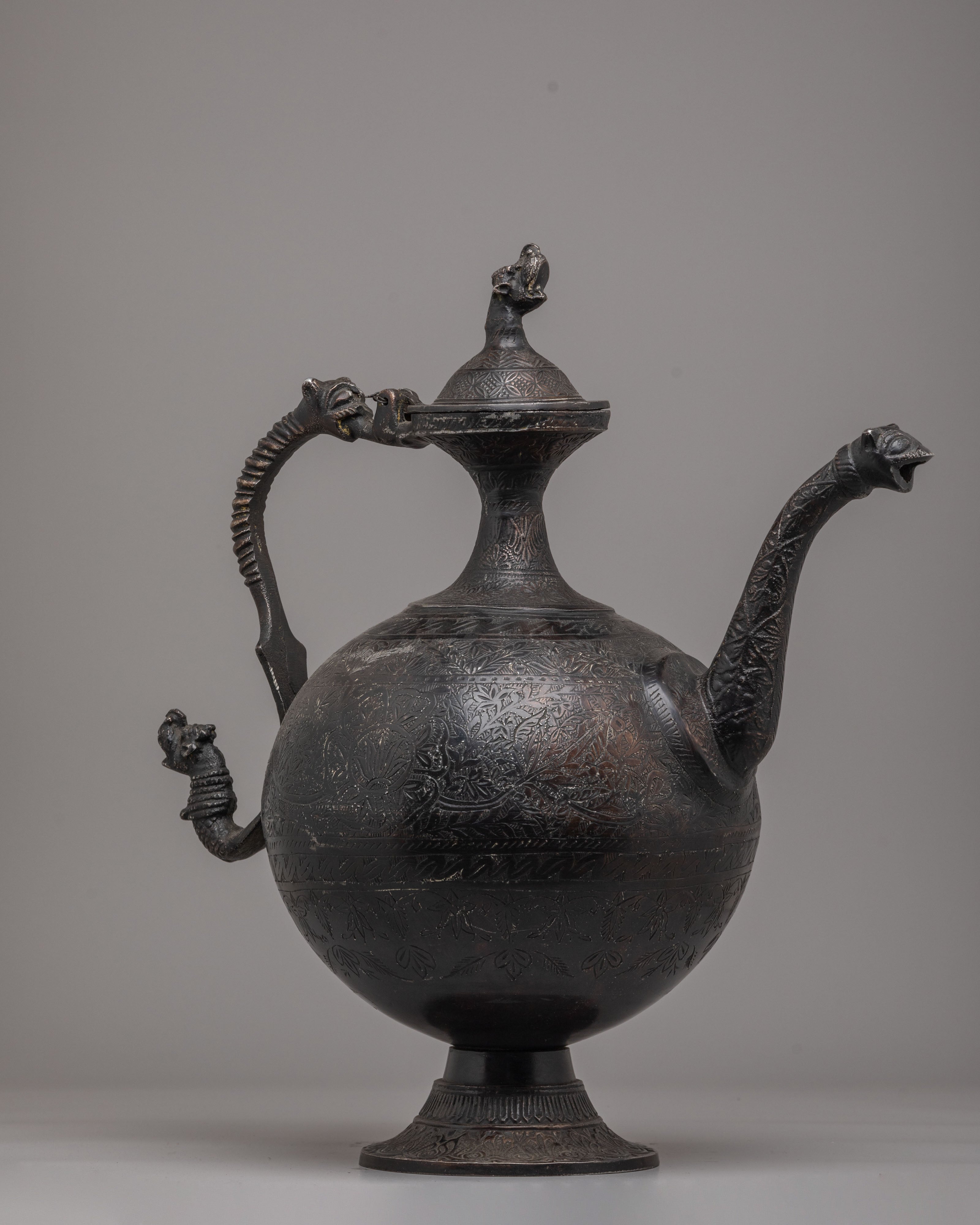 Handmade Tea Pot for Decor | Traditional Tibetan Pot