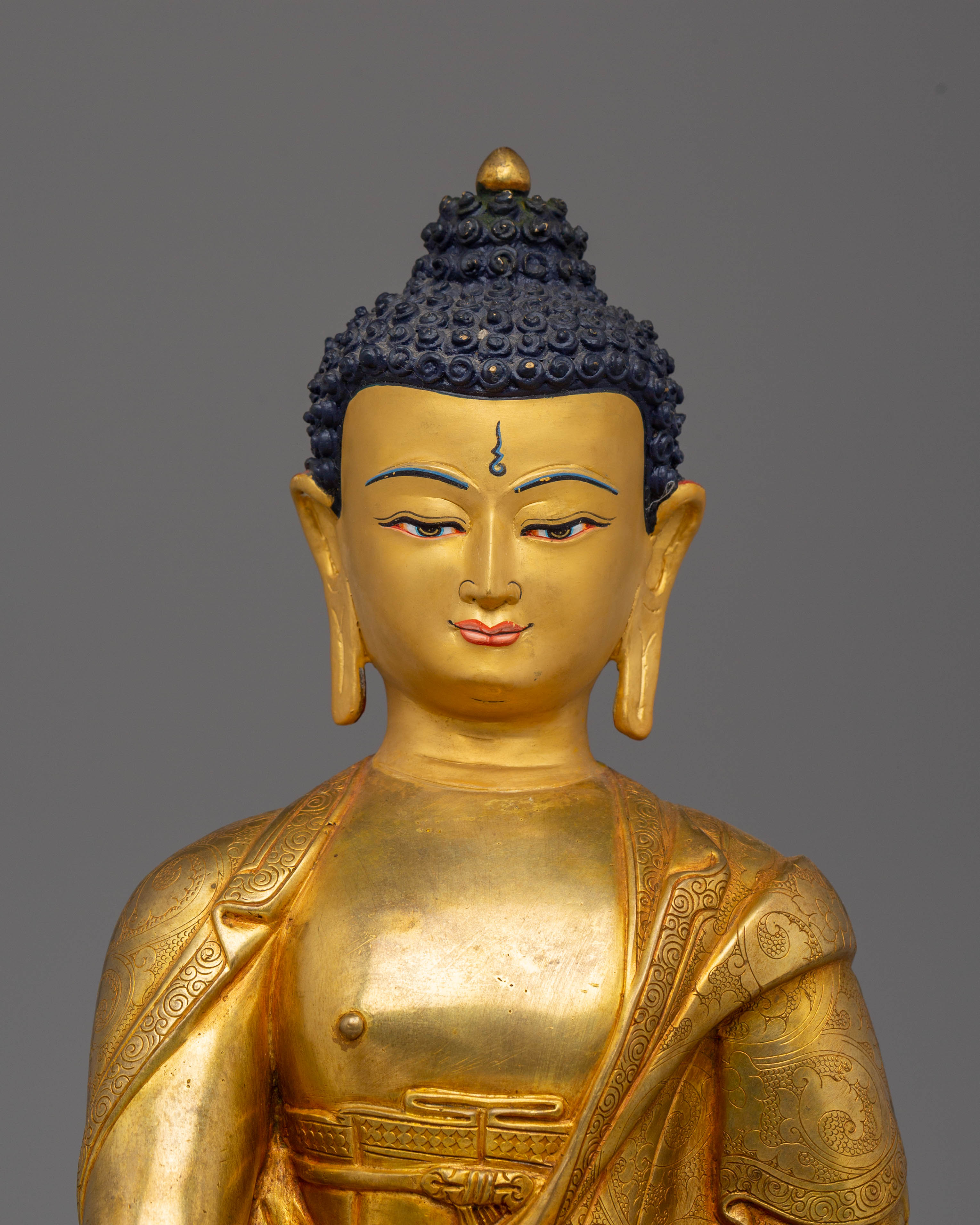 Handmade Golden Shakyamuni Buddha for Altars and Decoration