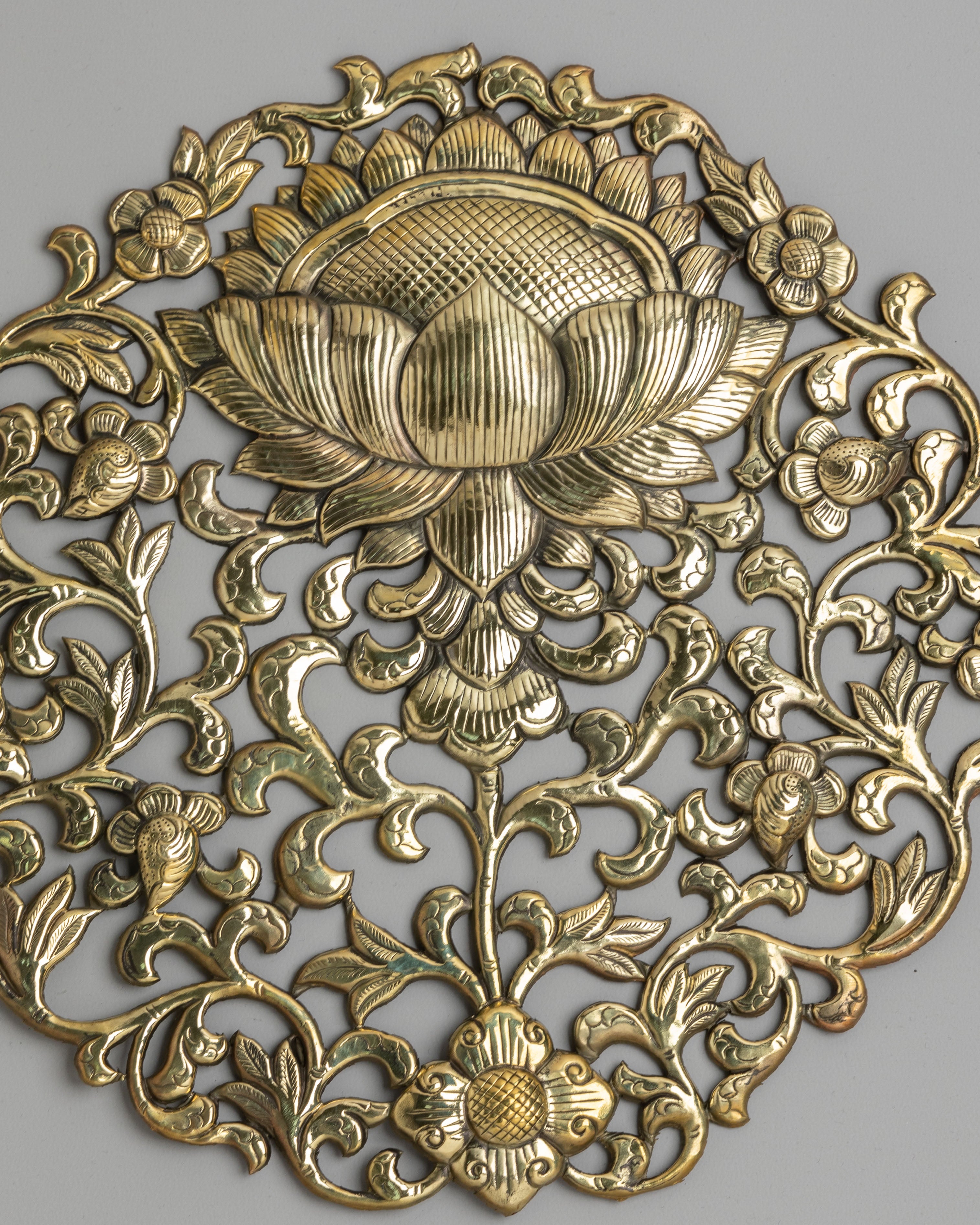 Decorative Lotus Wall Hanging | Tibetan Artwork for Home