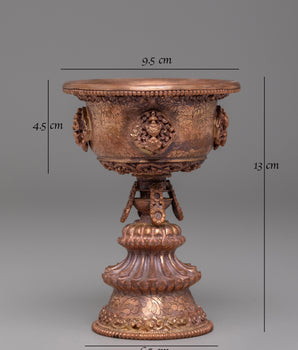 Copper Butter Lamp for Offering | Symbol of Wisdom