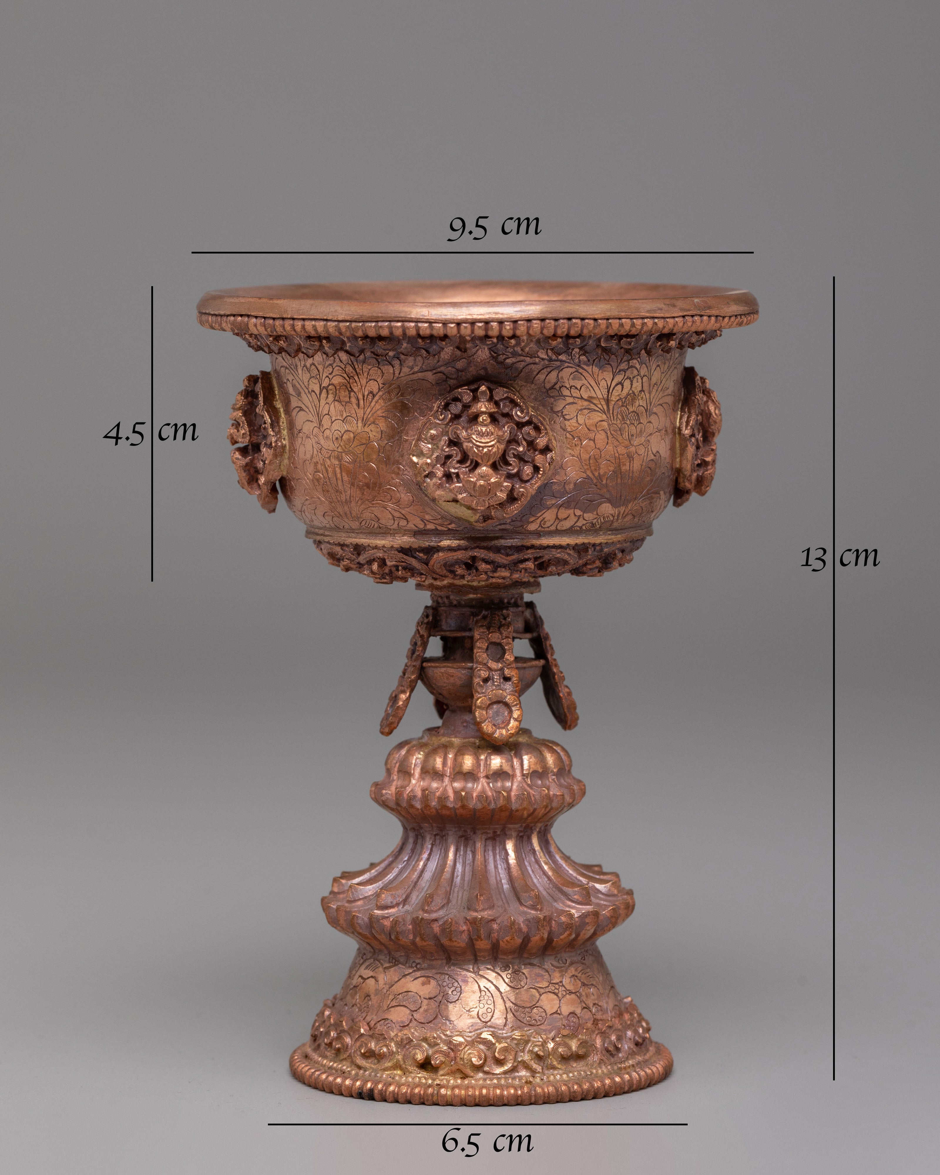 Copper Butter Lamp for Offering | Symbol of Wisdom