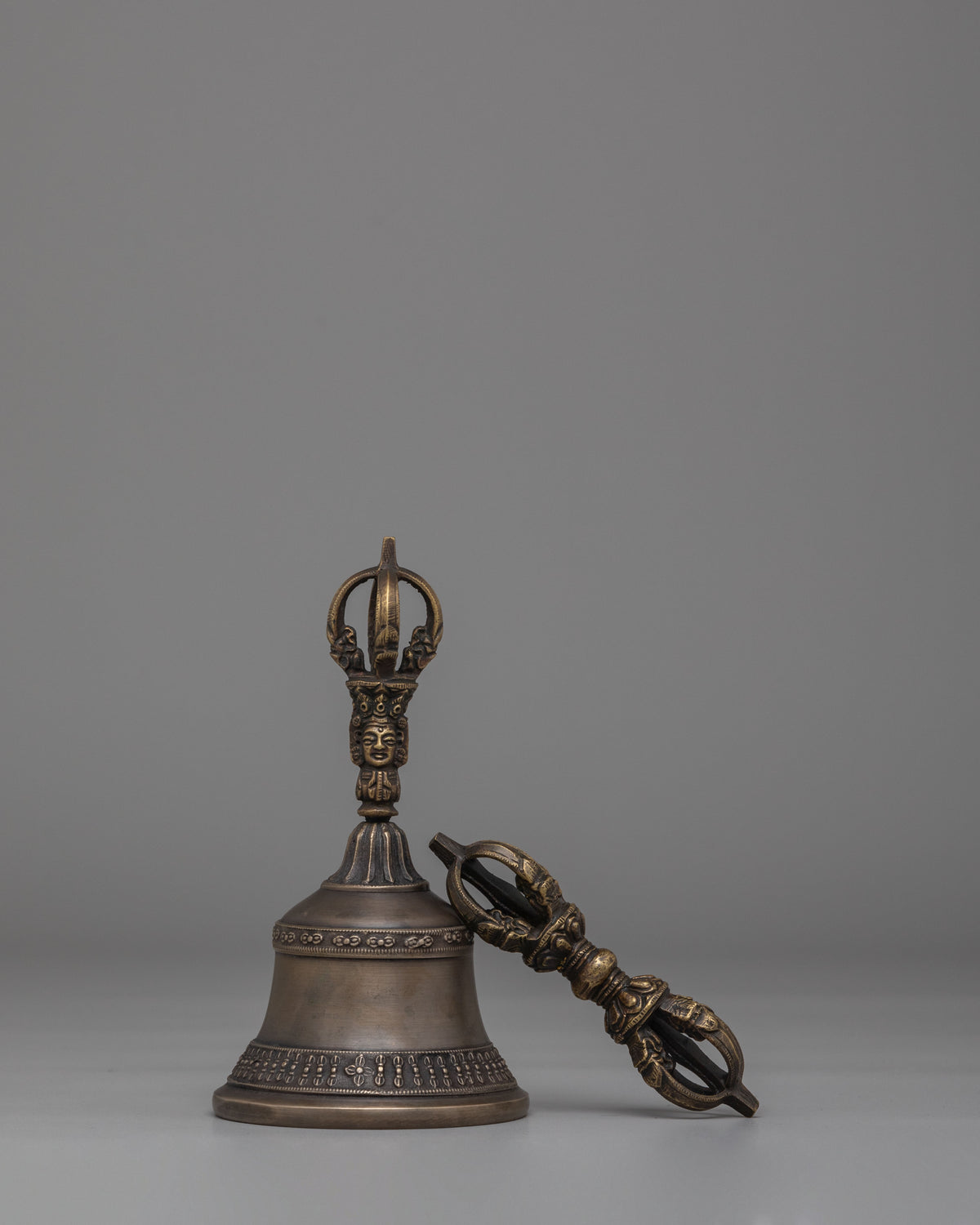 Spiritual Vajra and Bell Set | Tibetan Ritual Tools for Meditation