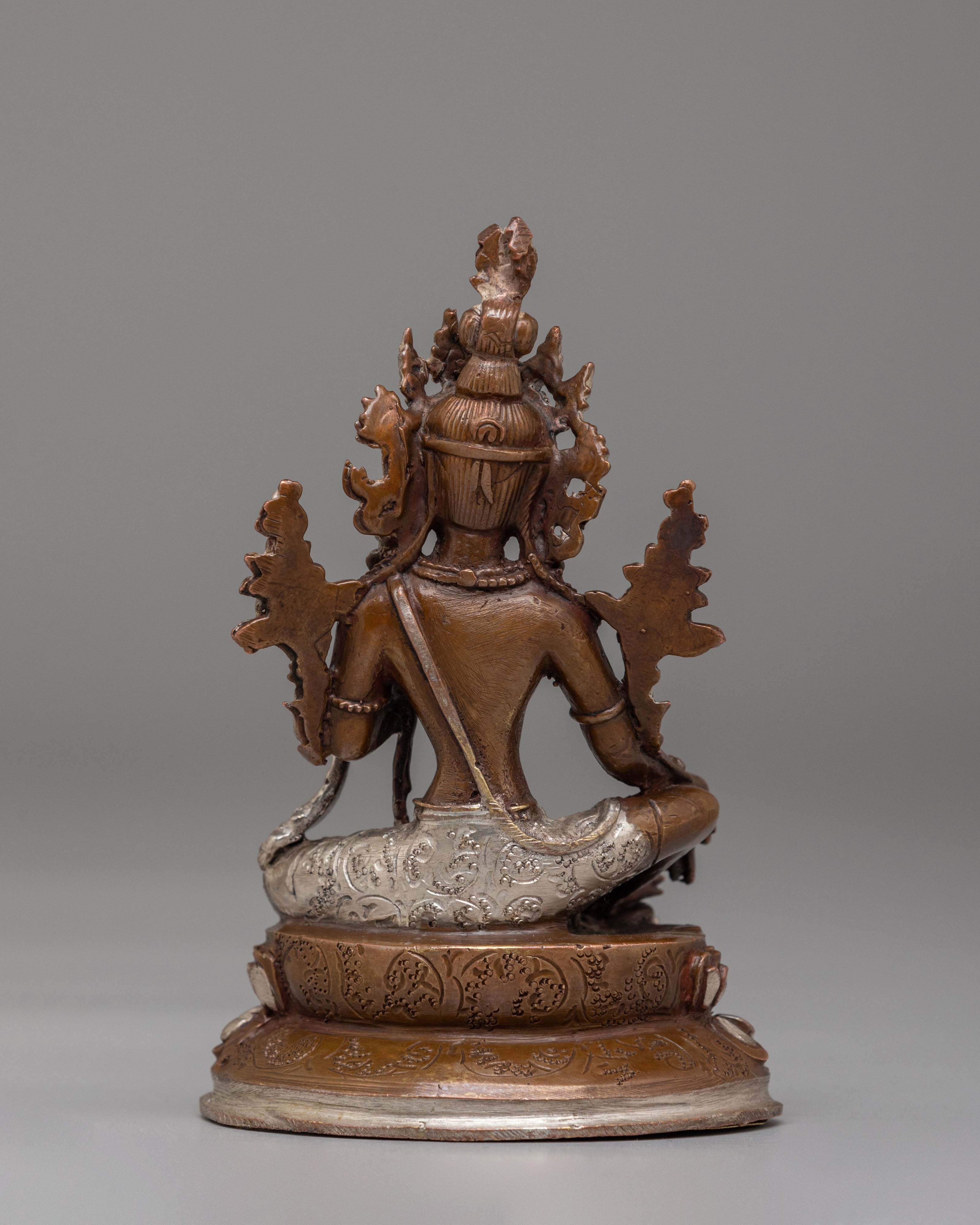 Himalayan Green Tara Meditation Statue | Tibetan Deity of Compassion