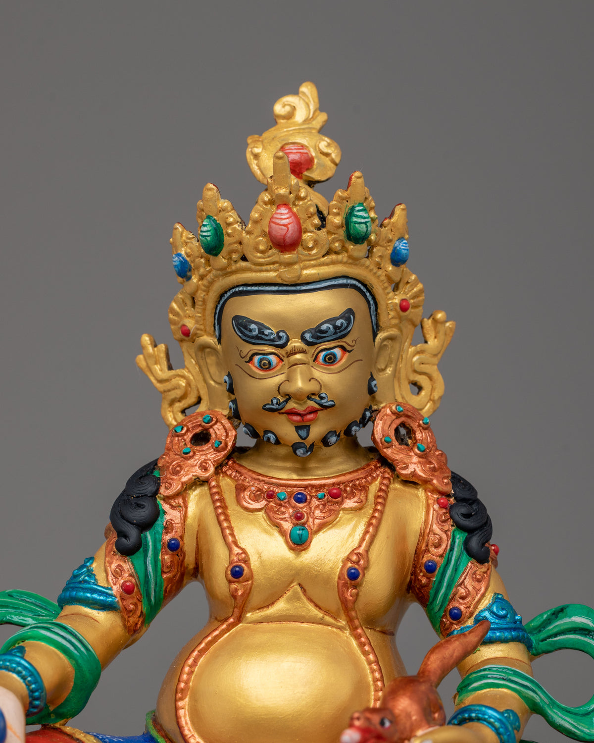 Himalayan Altar Dzambhala Statue | Handmade Tibetan Prosperity Idol