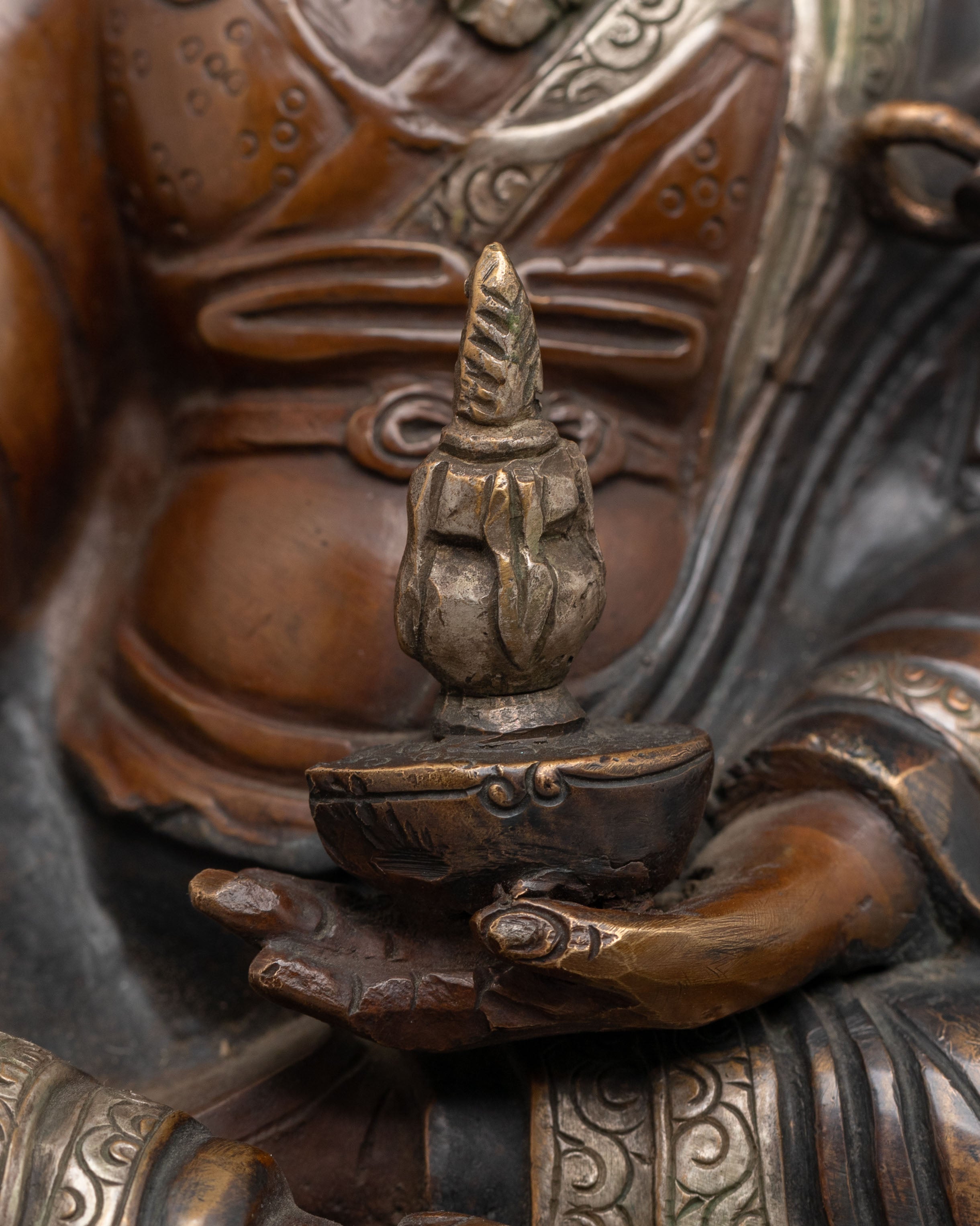Tibetan Guru Rinpoche Padmasambhava Statue | Enlightened Master Figurine