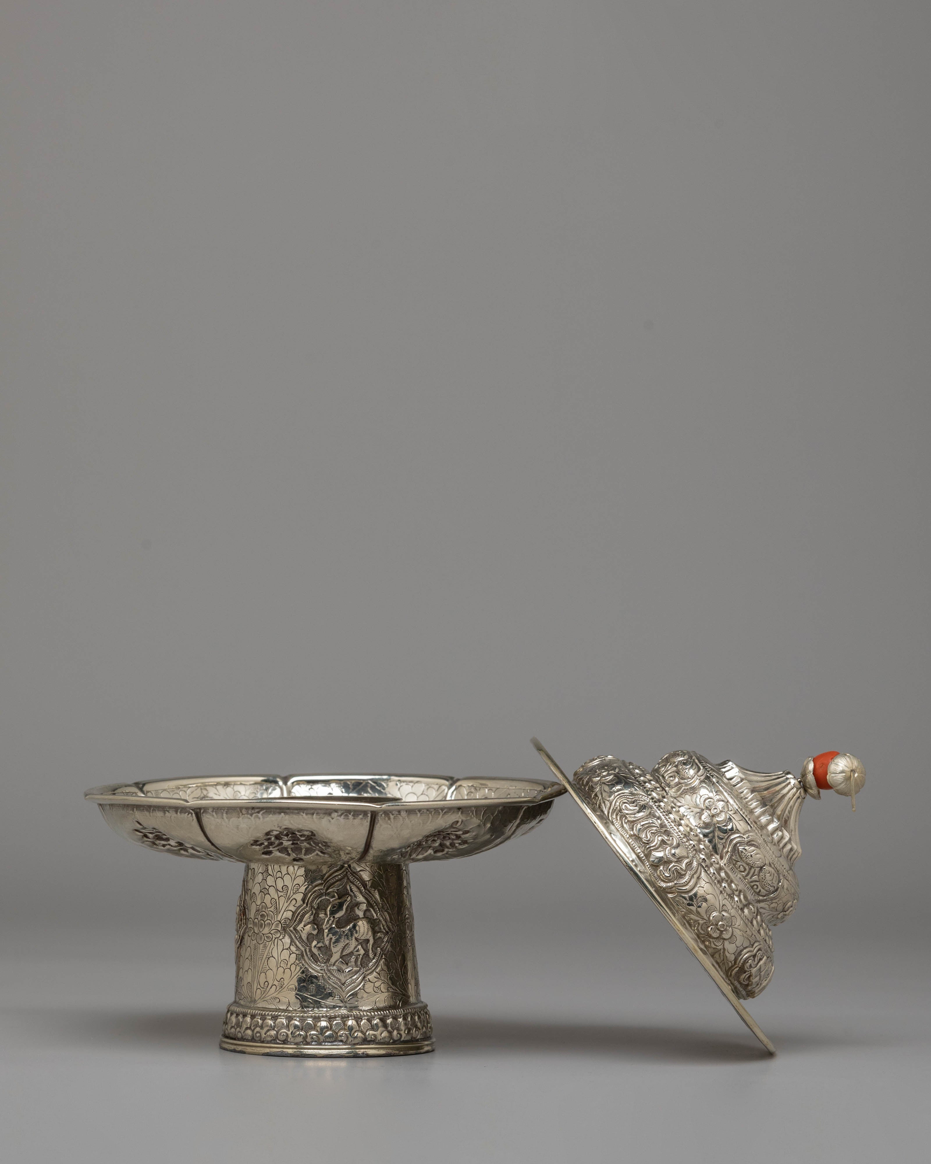 Buddhist Handcrafted Tea Cup Holder | Sacred Decorative Art