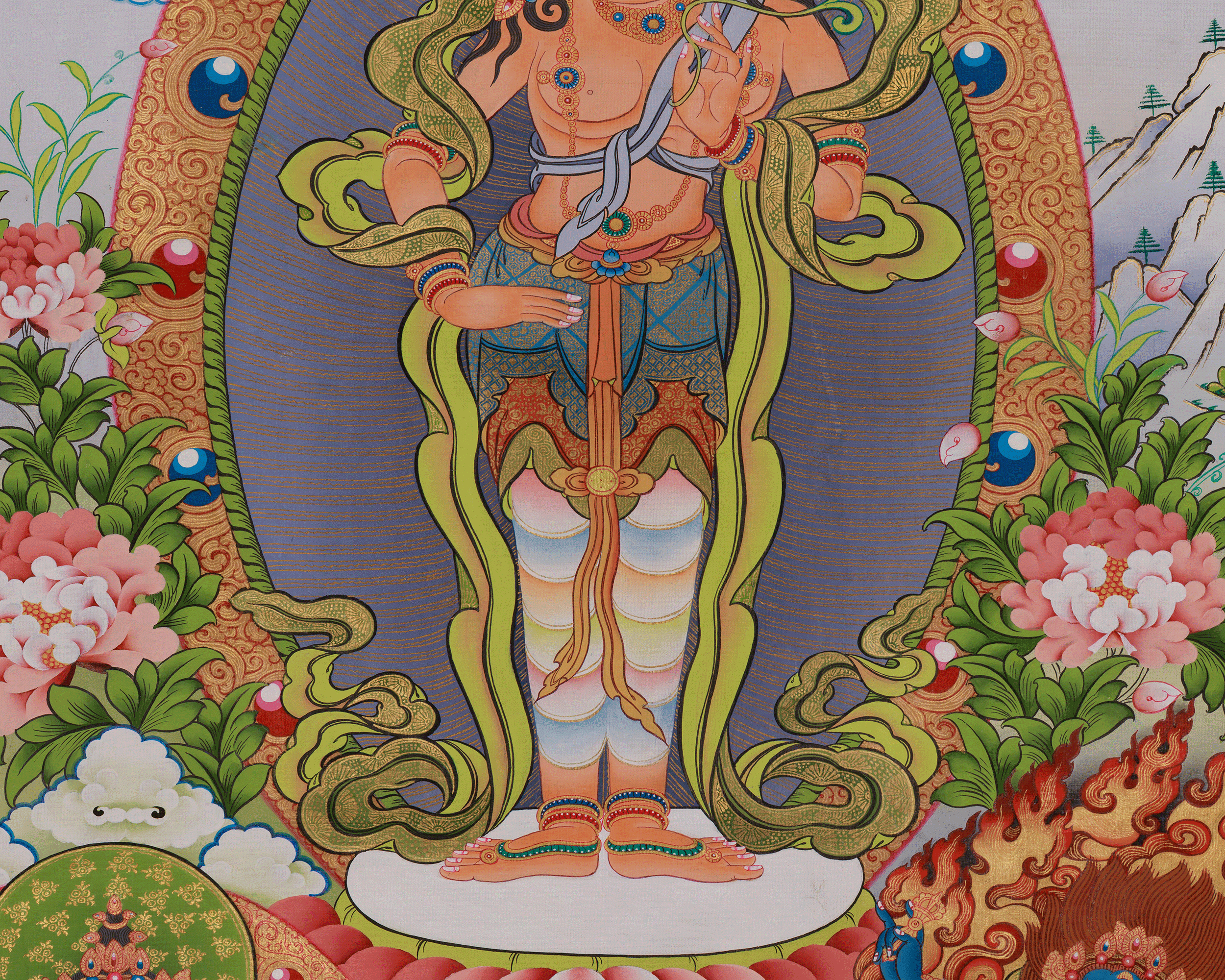 Standing Manjushri Art | The Gentle Glory | Wisdom and Knowledge Deity