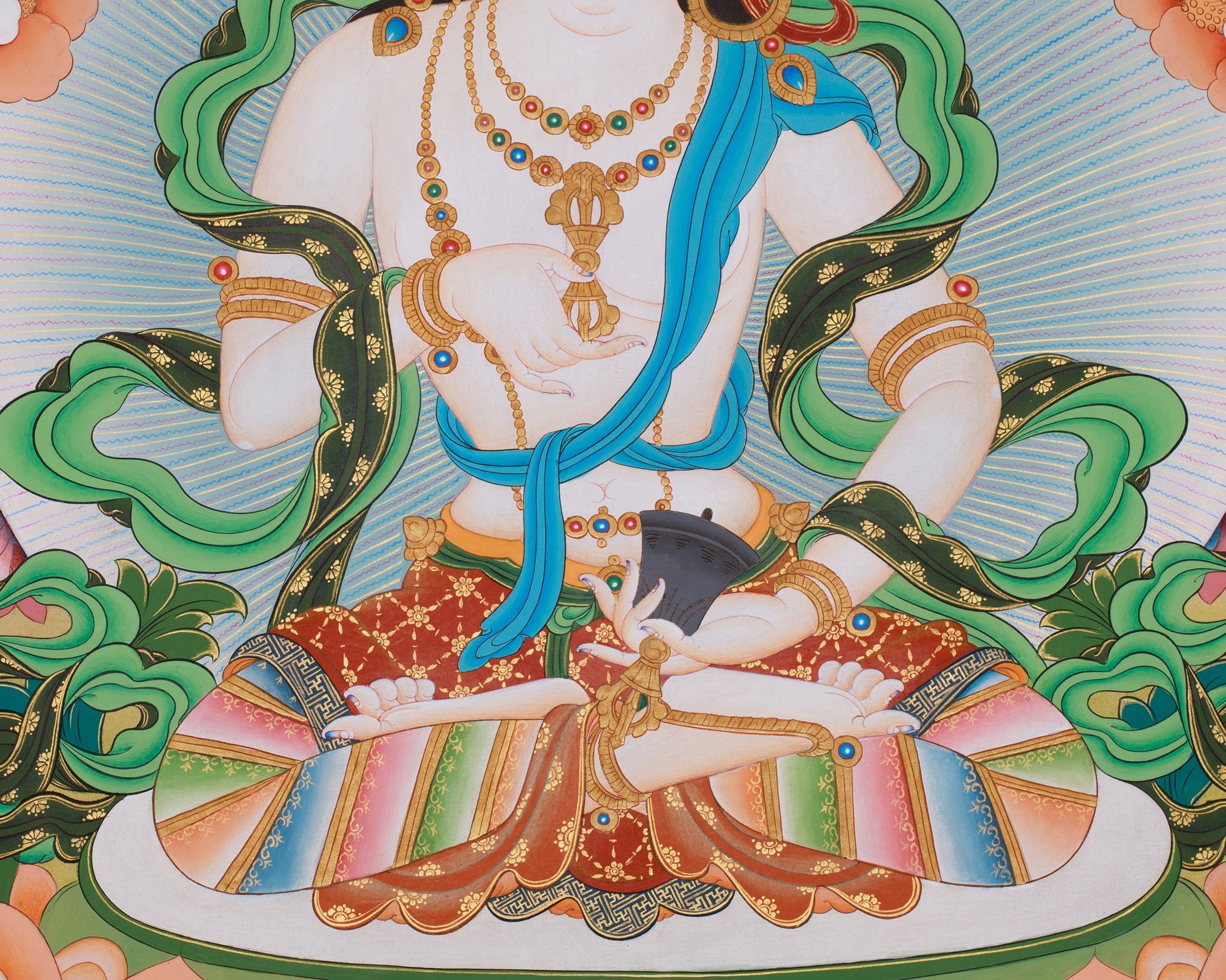 Vajrasattva Purification Deity Art | Tibetan Protector | Buddhist Artwork