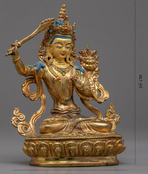 Small Manjushri Statue | Boddhisattva Wisdom Deity