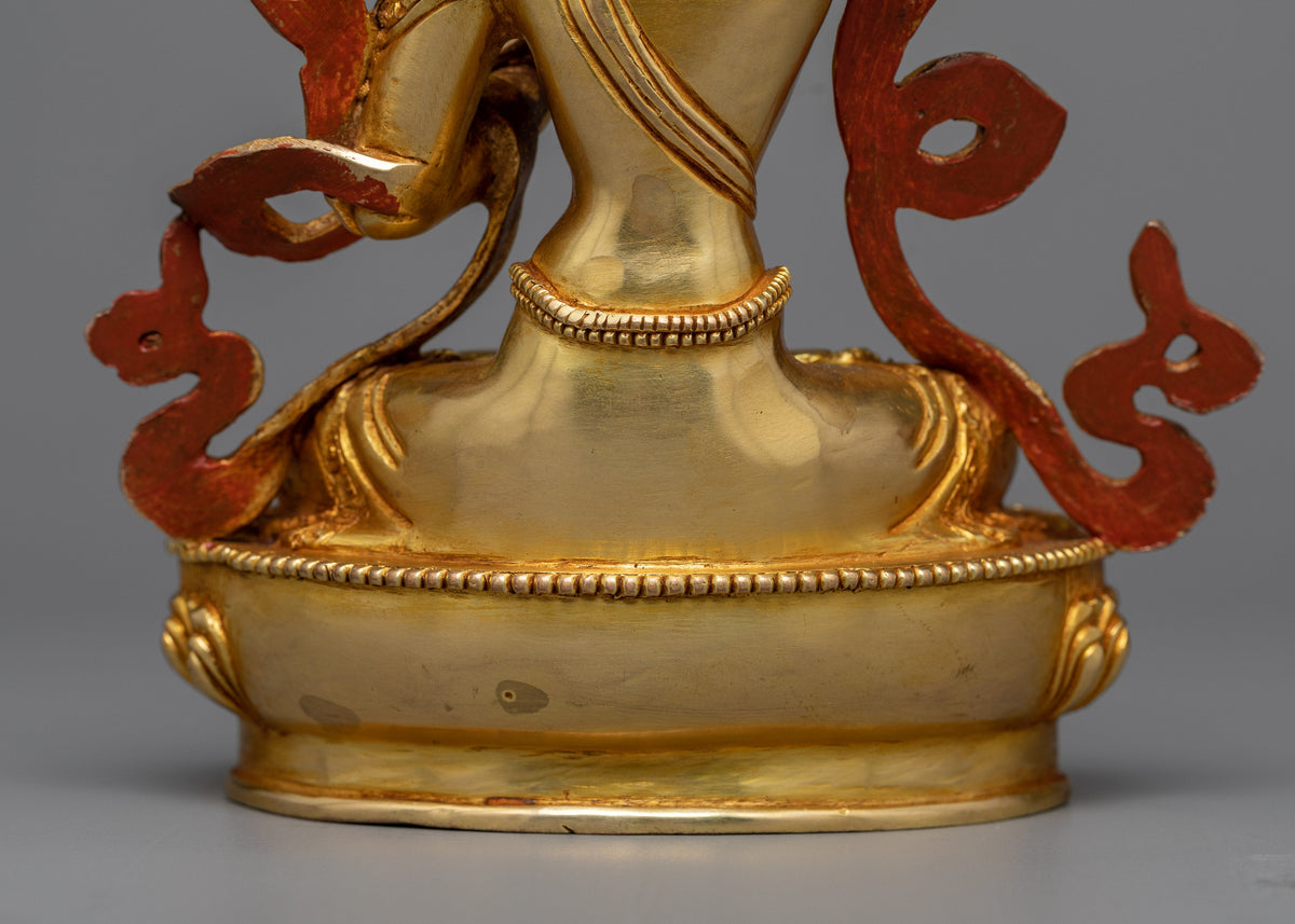 Manjushri Bodhi Statue in 24K Gold | A Beacon of Wisdom and Understanding