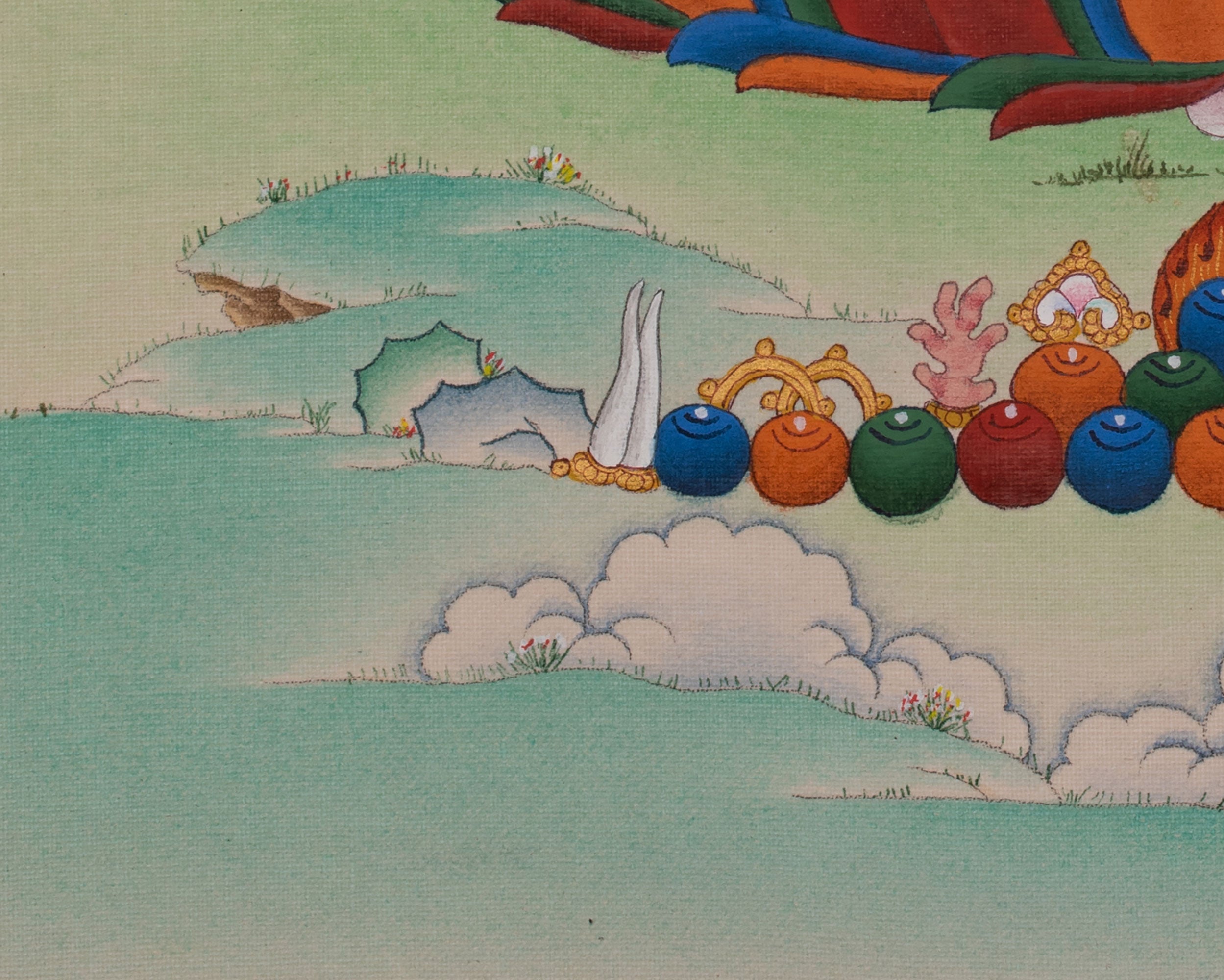 Chenrezig Spiritual Thangka Art | Sacred Representation of Compassion and Wisdom | Home Decor