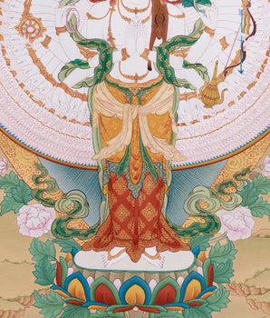 Hand-Painted 1000-Armed Chenrezig | The Bodhisattva of Compassion and Protection