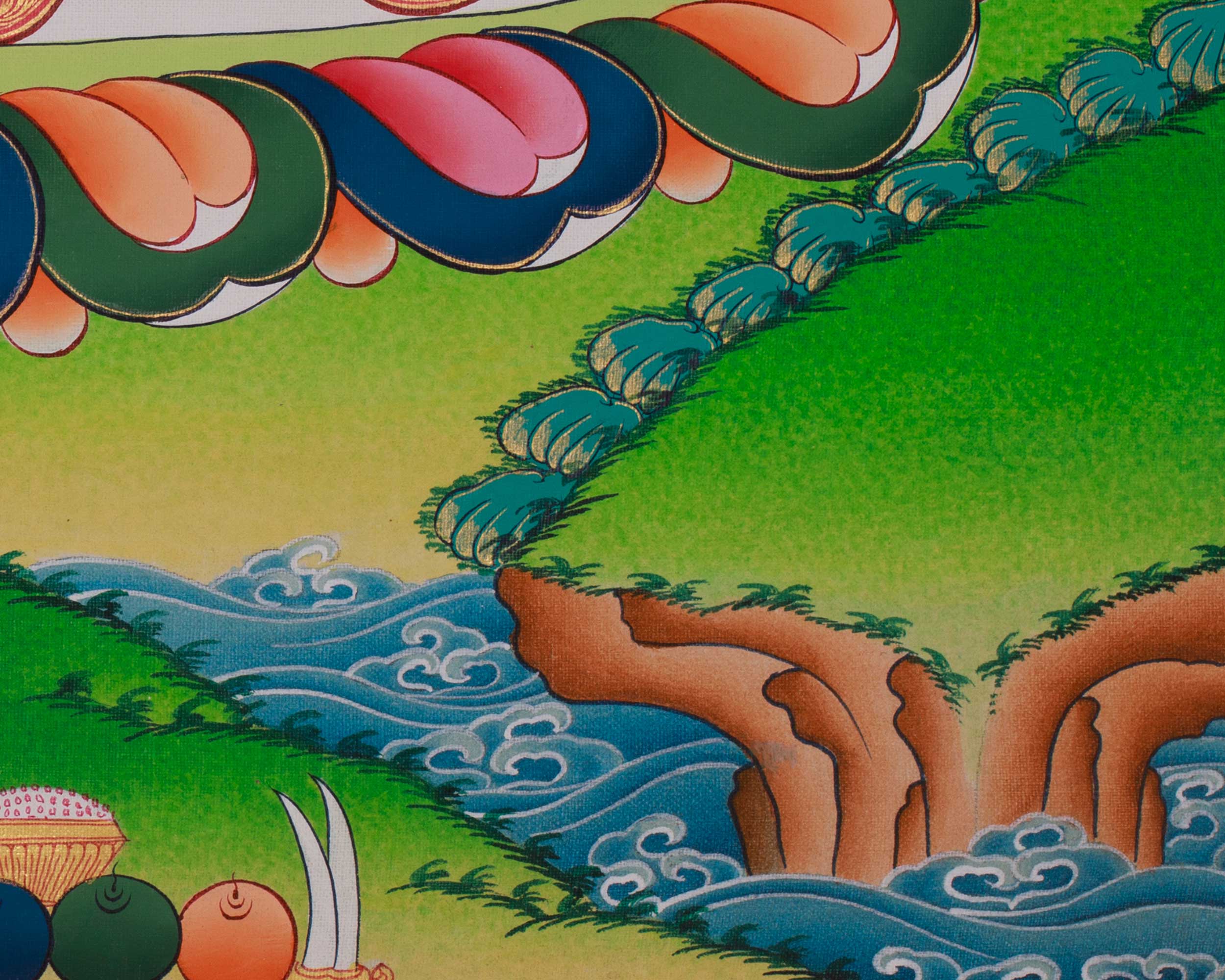 Himalayan Thangka of White Tara | Seven-Eyed Deity | Tibetan Buddhism