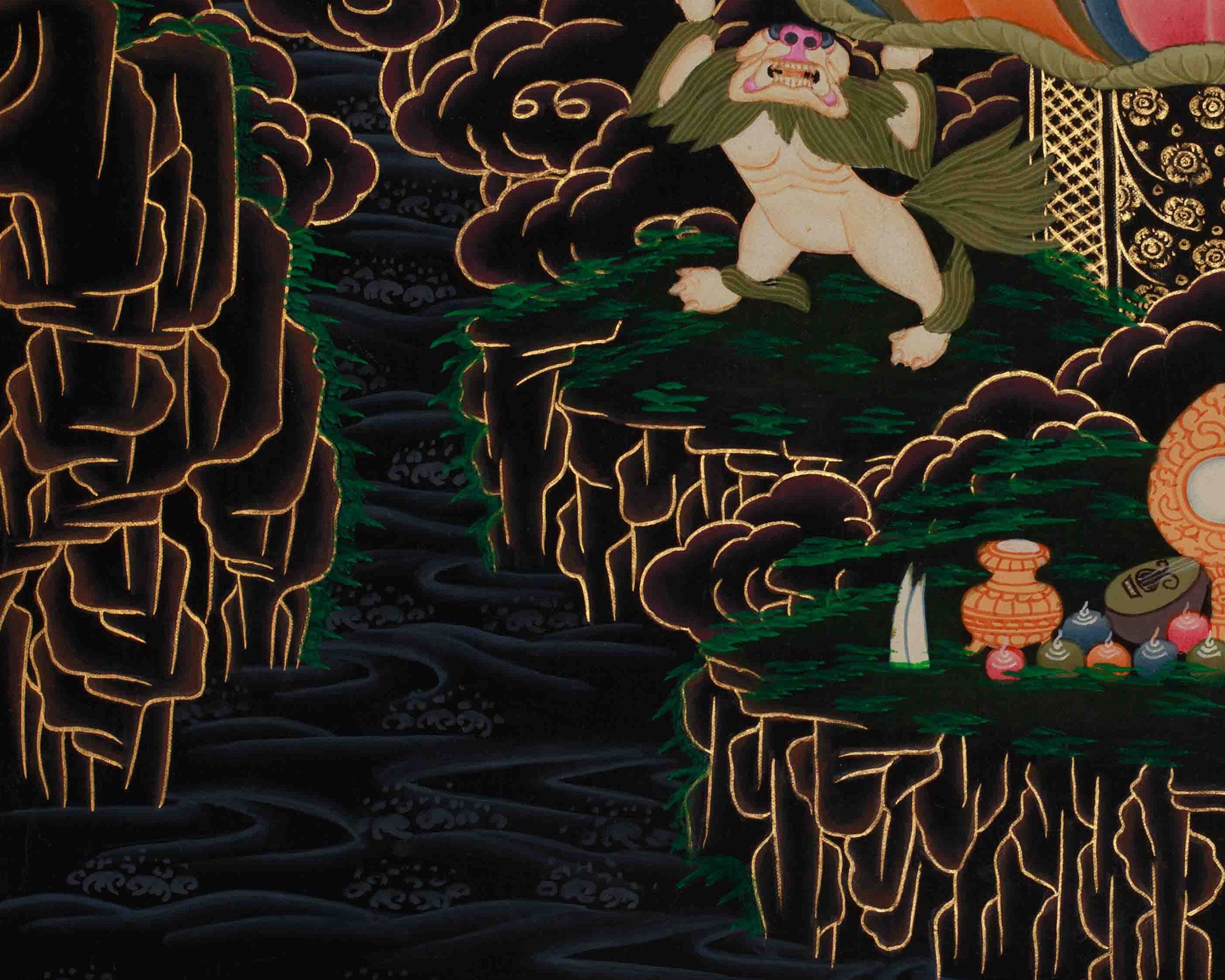 Vajrasattva Tibetan Thangka | Buddhist Purification Deity