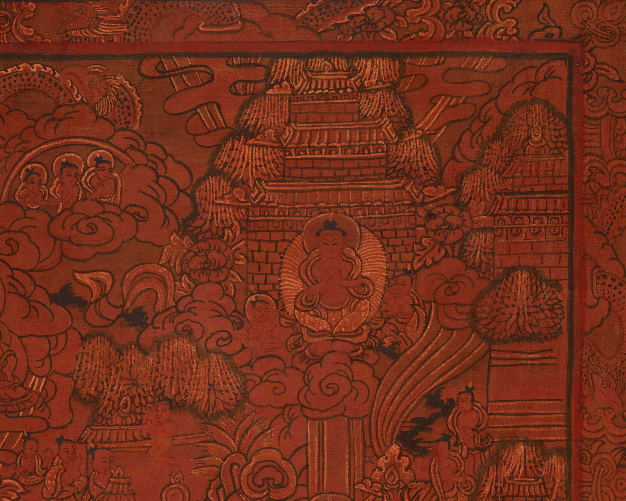 Buddha Life Story Tibetan Thangka | Shakyamuni Buddha’s Enlightened Path
