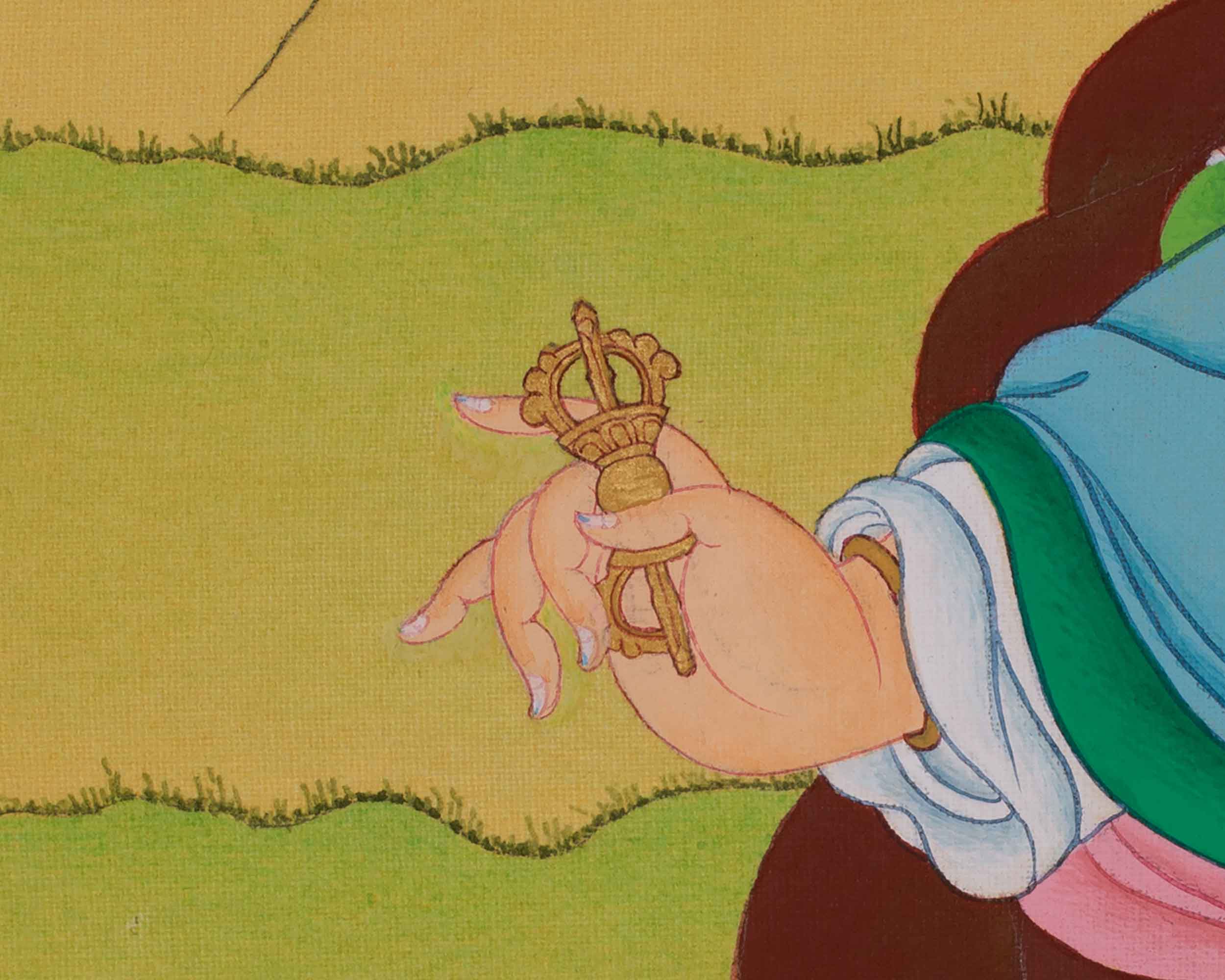 Divine Thangka of Guru Rinpoche | Tibetan Guru Art