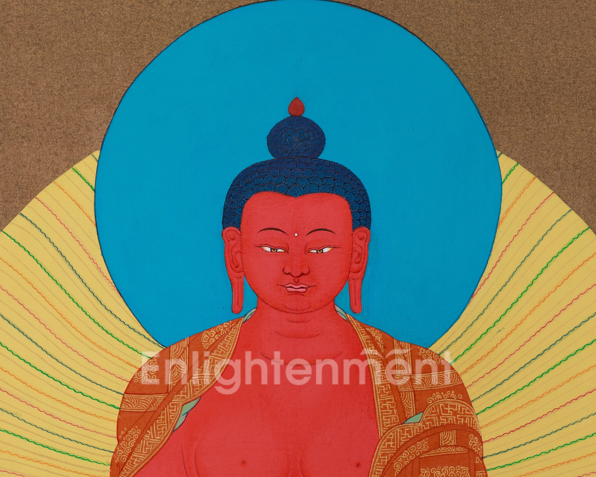 Sacred Amitabha Buddha Thangka | Radiating Boundless Light and Serenity