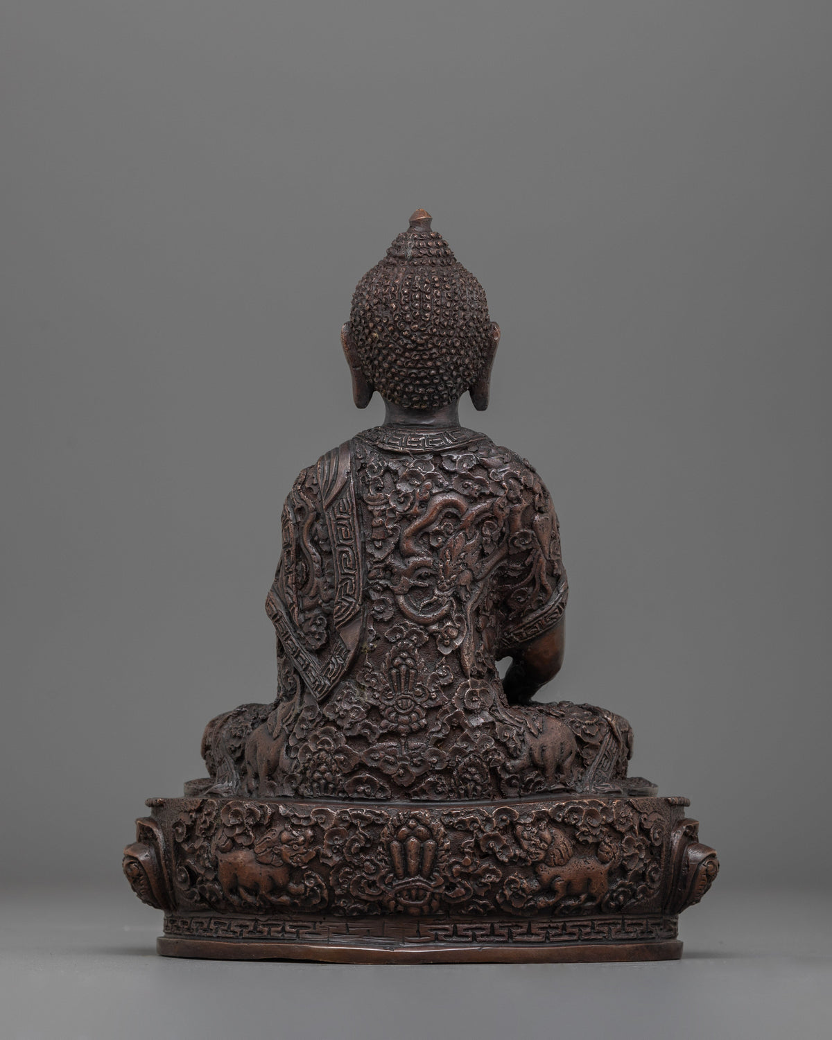 Holy Amitabha Oxidized Buddha Statue | Pure Land Buddhism Art