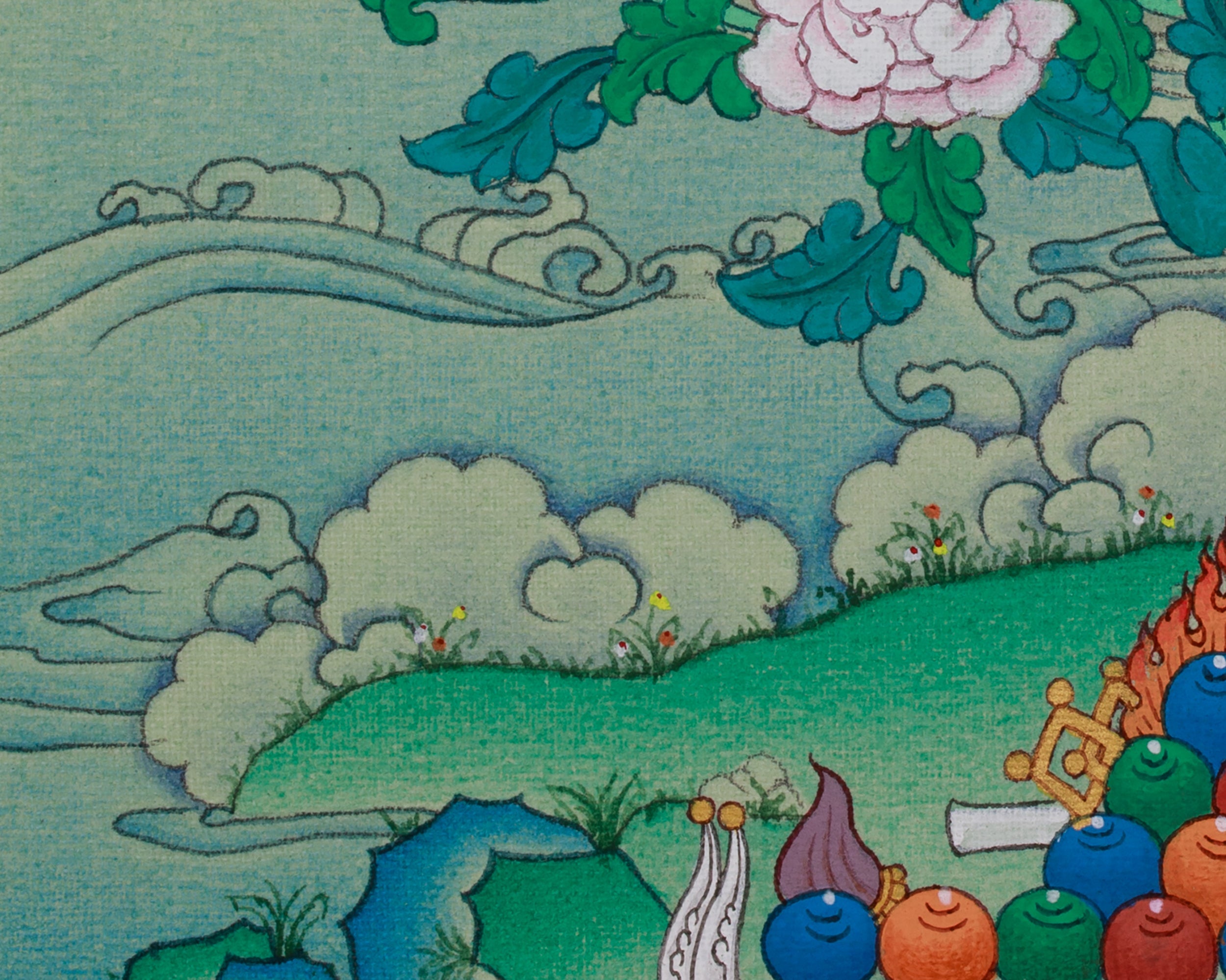 Buddhist Thangka of Green Tara | Compassion, Swift Protection, and Blessings