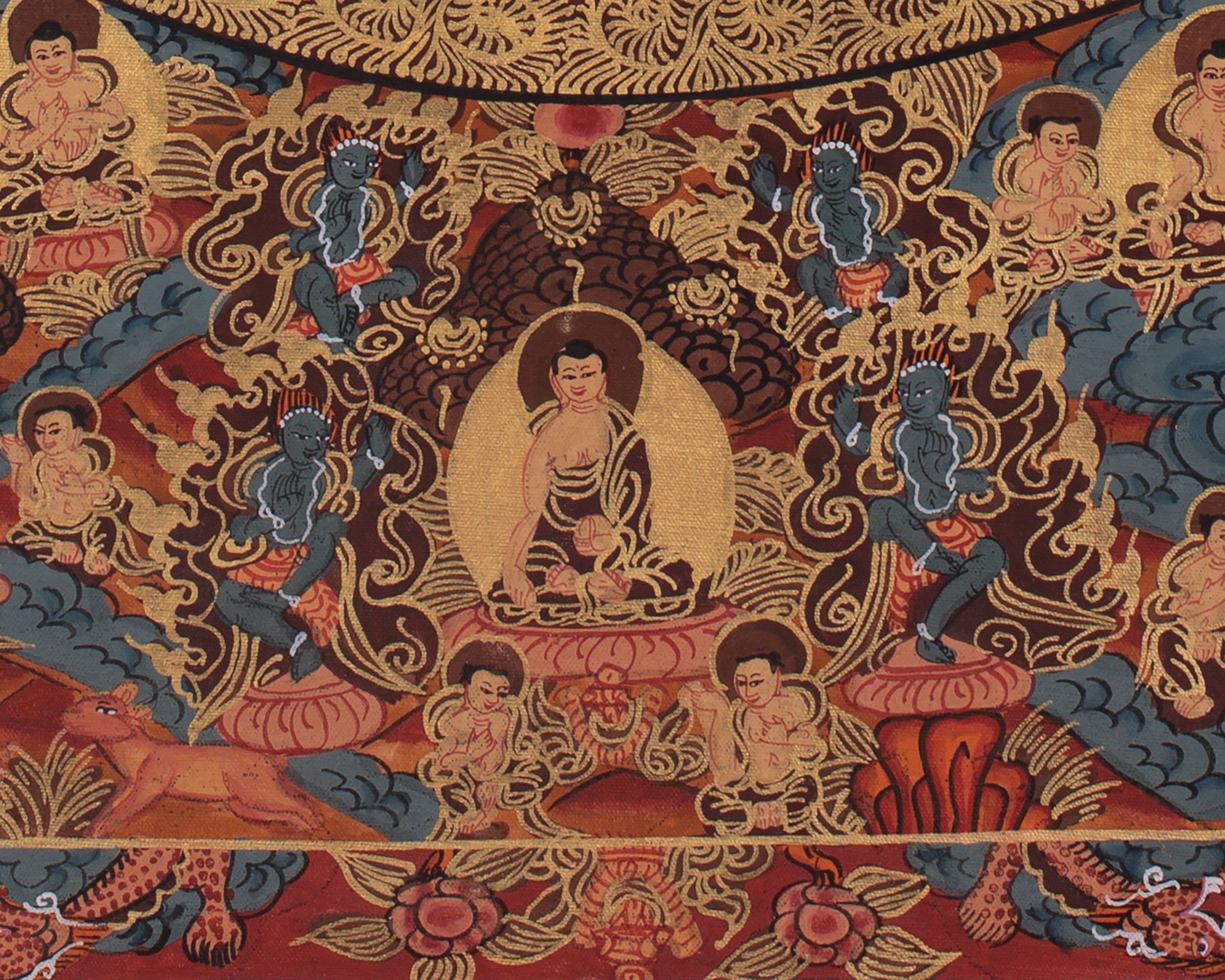 Buddha Mandala Tibetan Artwork | A Spiritual Representation of Sacred Geometry