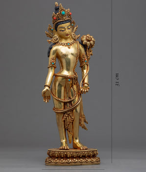 Standing Avalokiteshvara Buddha Statue | Bodhisattva Chenrezig Traditional Artwork