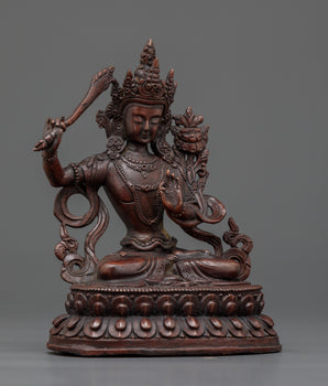 Manjushri Small Handmade Statue | Embodiment of Wisdom and Enlightenment