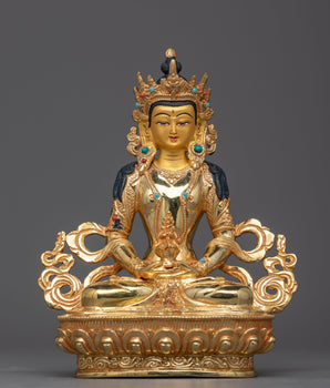 Gold Gilded Amitayus Statue