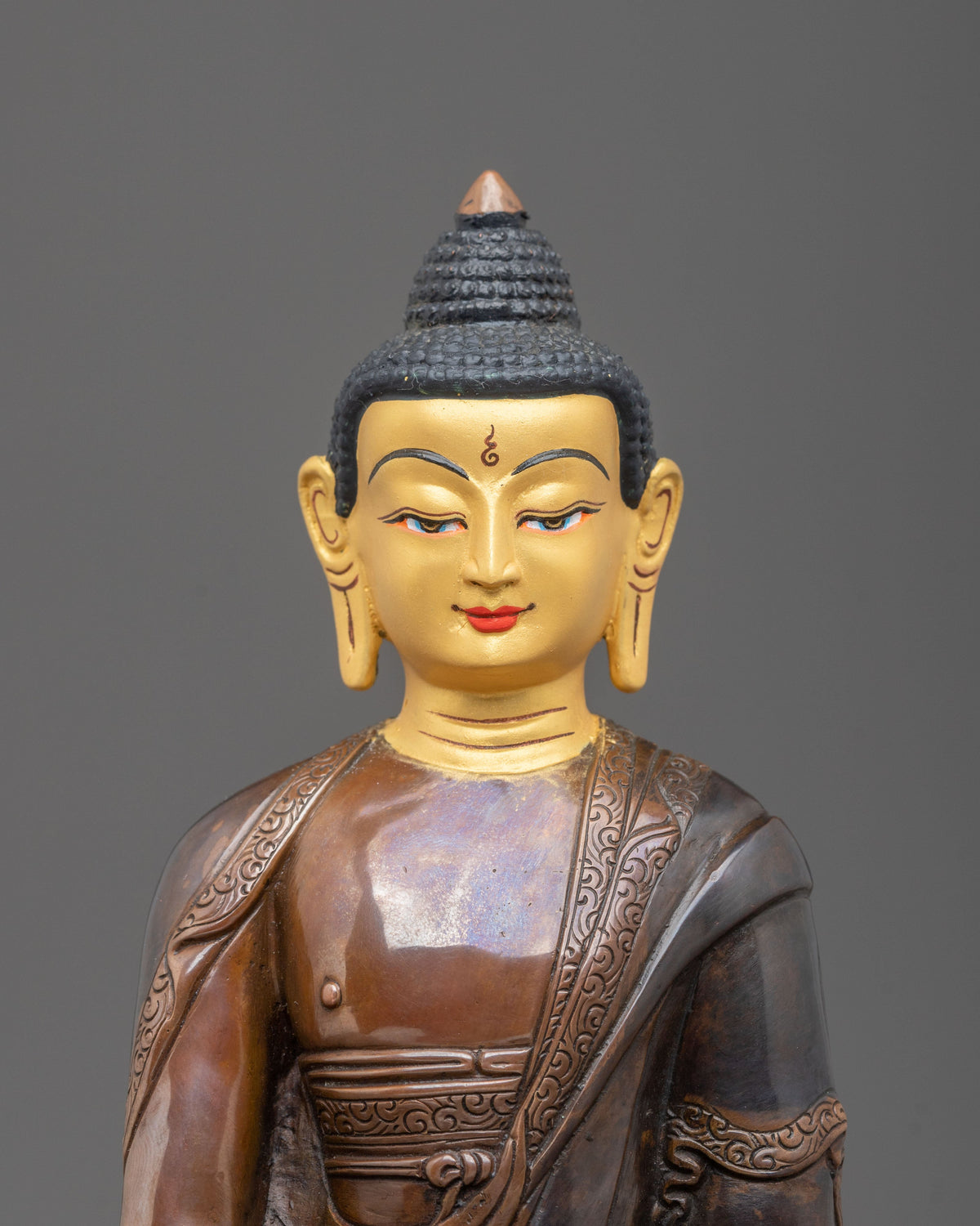 Pure Land Buddha Amitabha Statue | 24K Gold Gilded Buddhist Sculpture