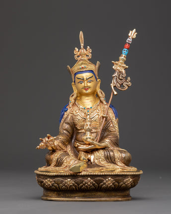 Handmade Guru Rinpoche Statue: Buddhist Vajra Master