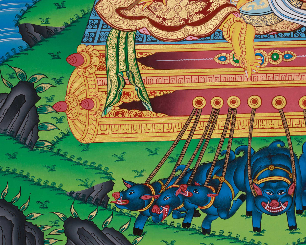 Traditional Thangka of Marichi | Embodiment of Wisdom