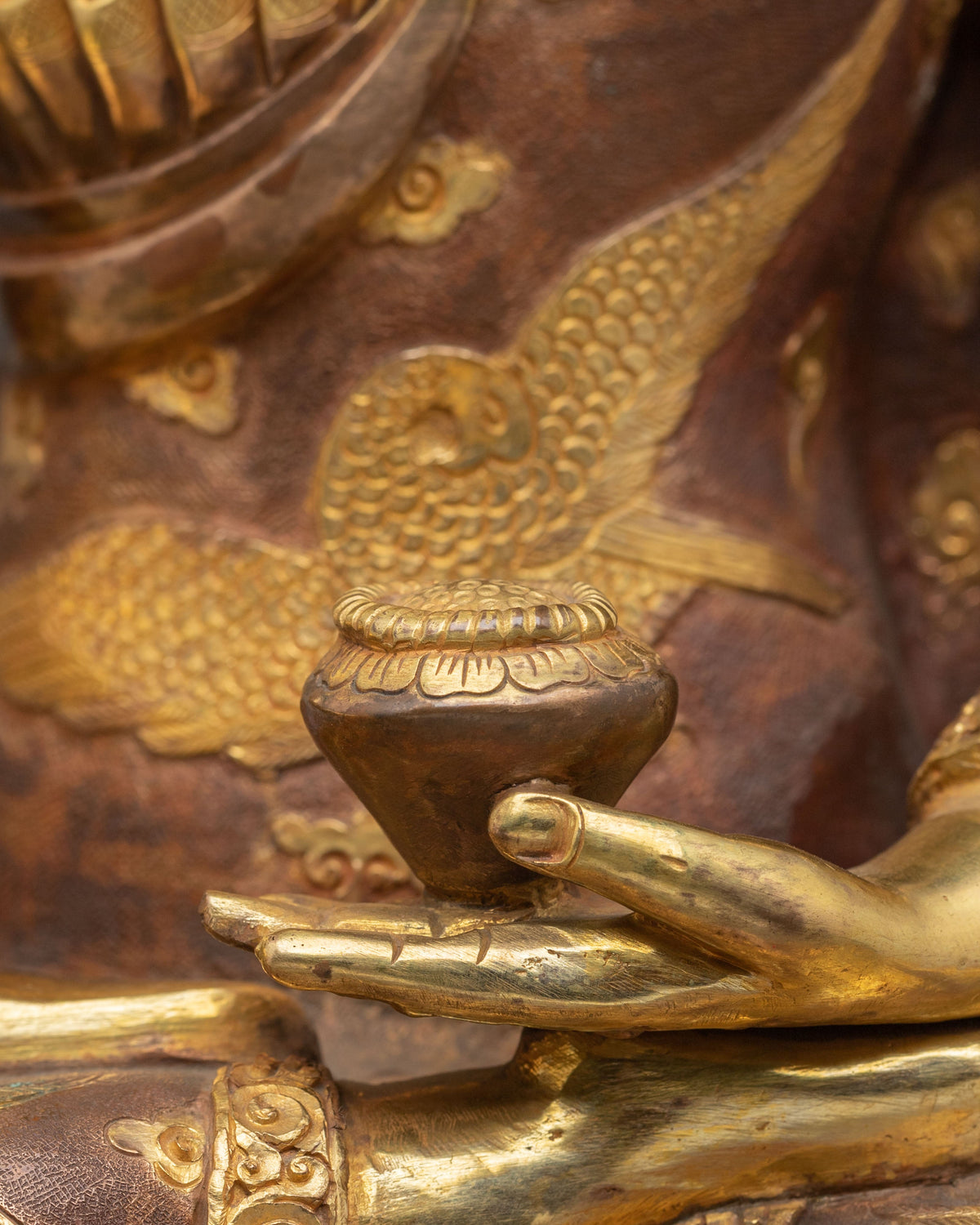 Historical Namo Buddha Shakyamuni Sculpture | Gold Plated Buddha Statue